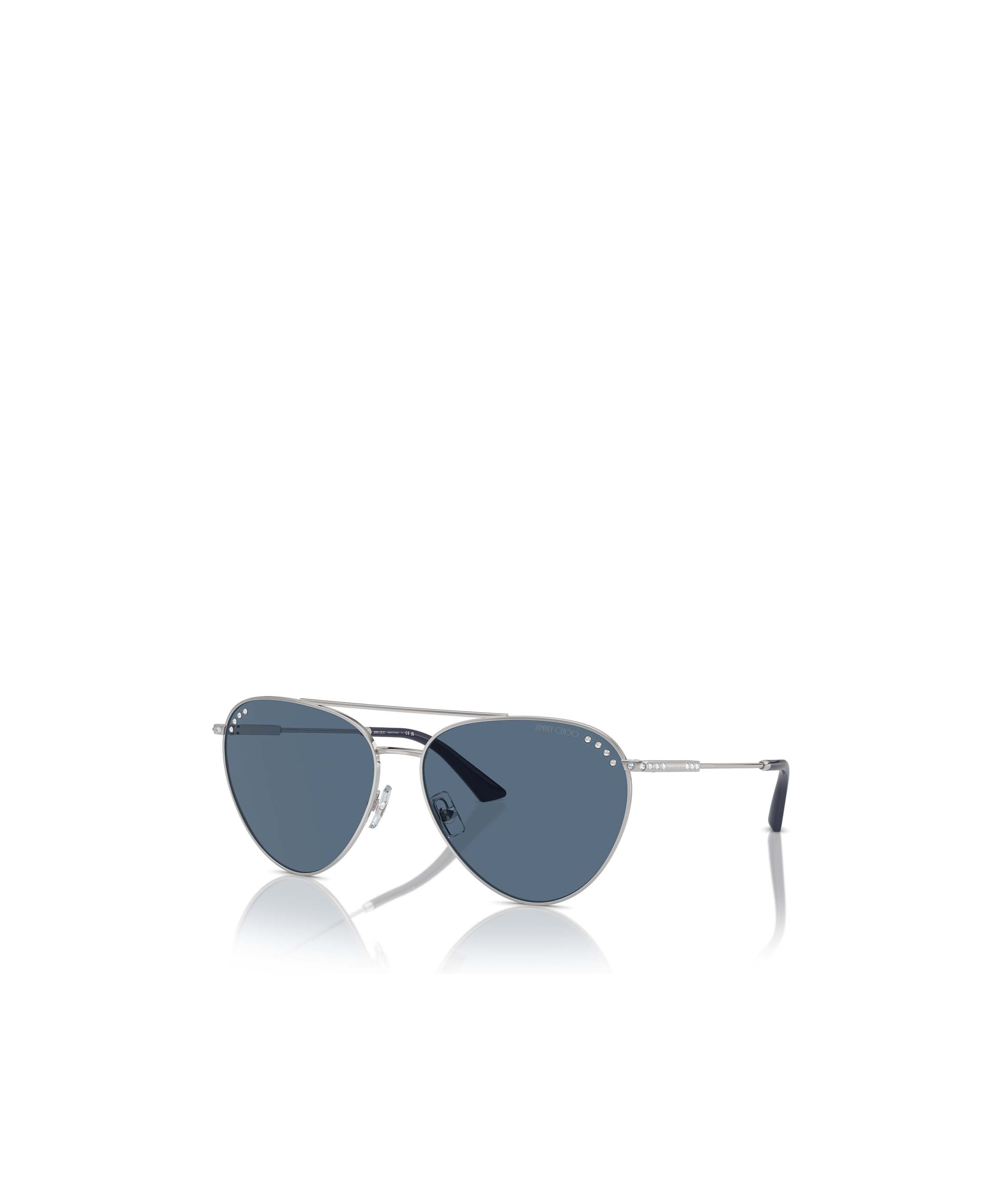 Jimmy Choo Eyewear Aviator Sunglasses In Silver