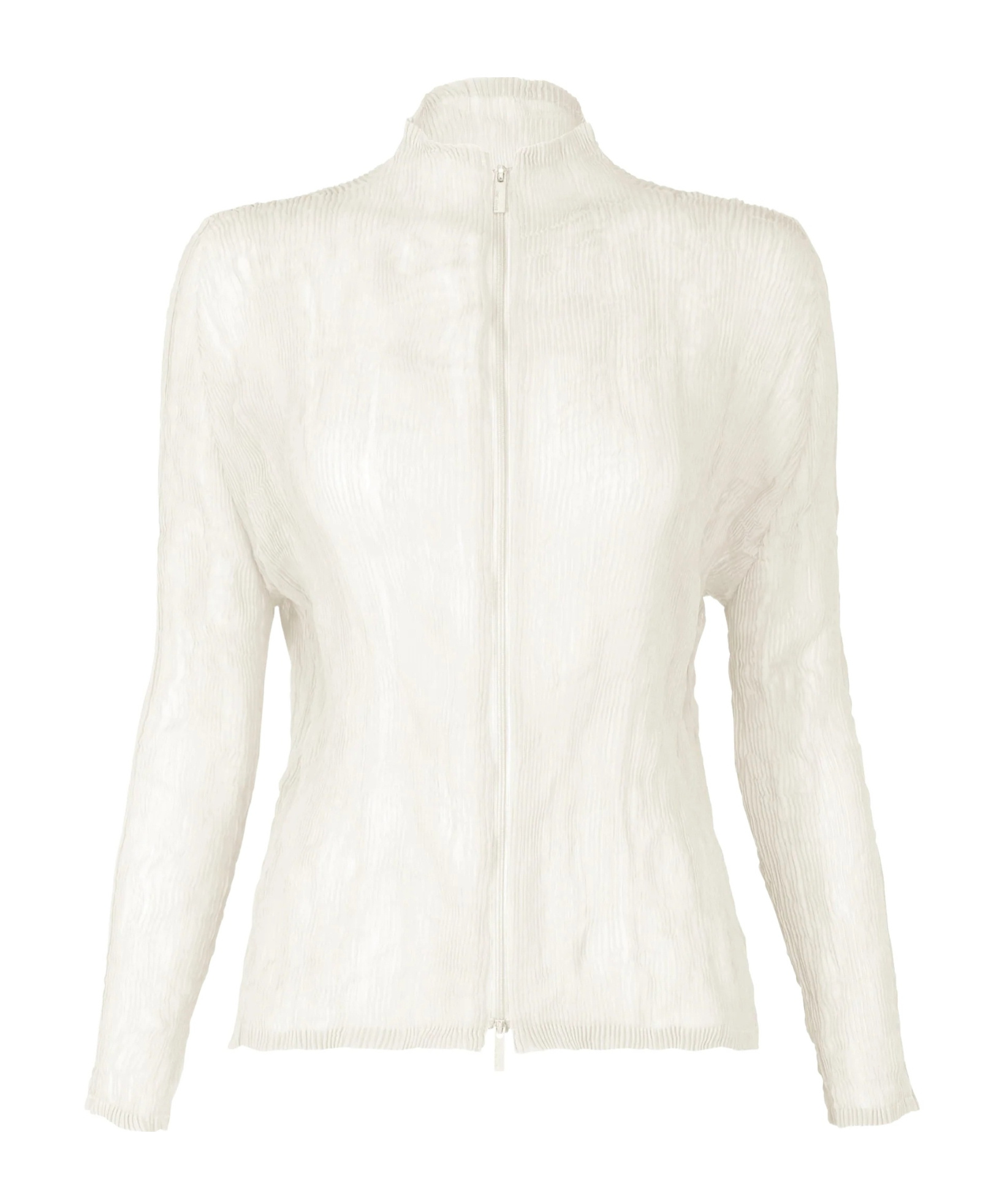 Issey Miyake Chiffon Twist Bk/wt-56 Shirt In White