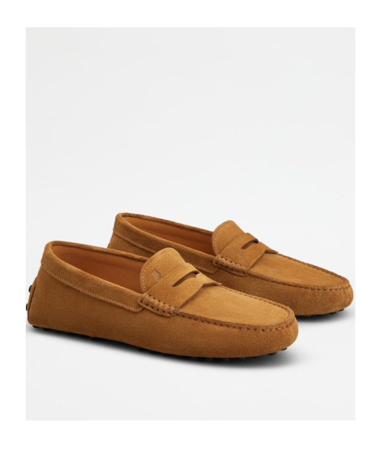 Tod's Round Head Loafer Shoes In Brown