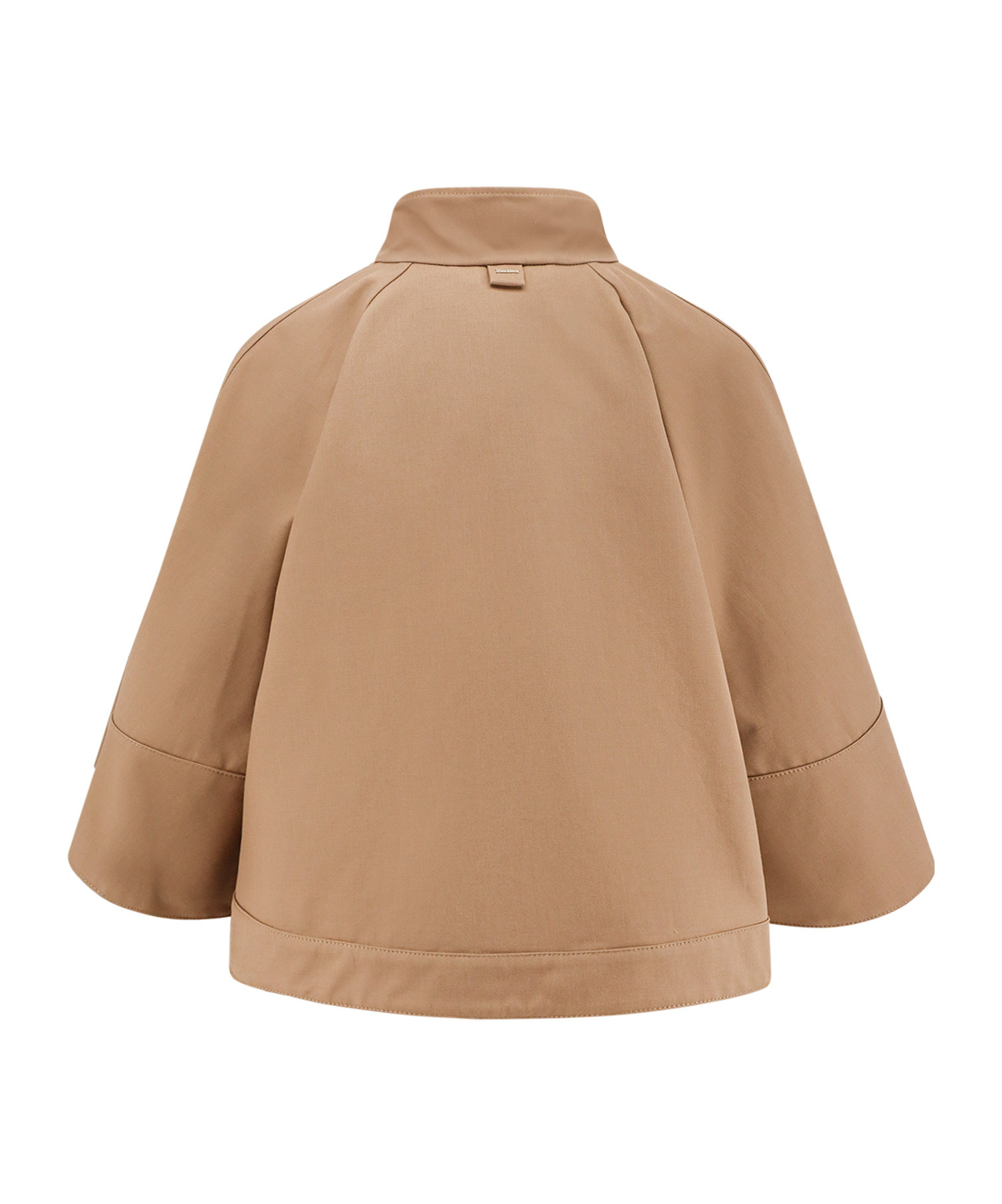 Max Mara Fulcro Cotton Cape In Brown