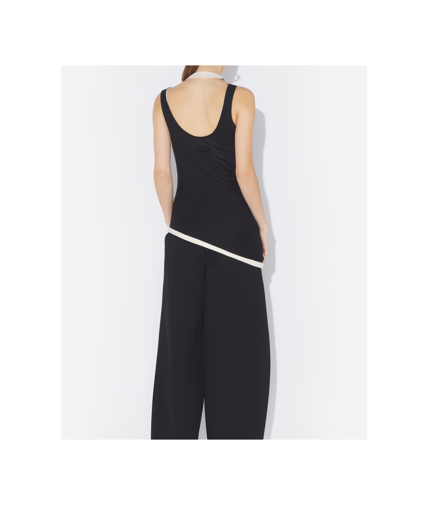 Shop Jean Paul Gaultier Layered Tank Top In Black