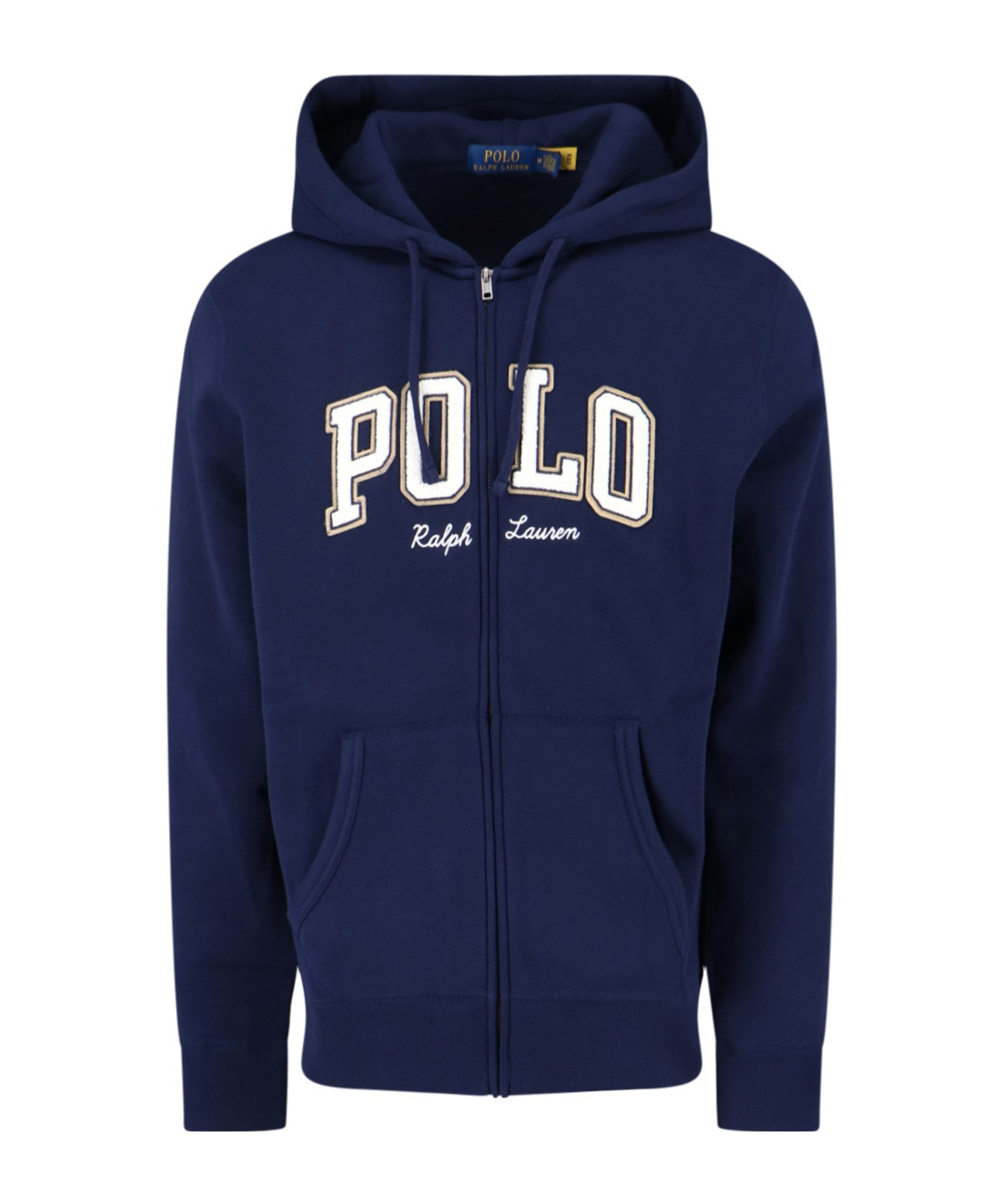 Polo Ralph Lauren Navy Blue Zip-up Hoodie With Iconic Logo Detail In Blue