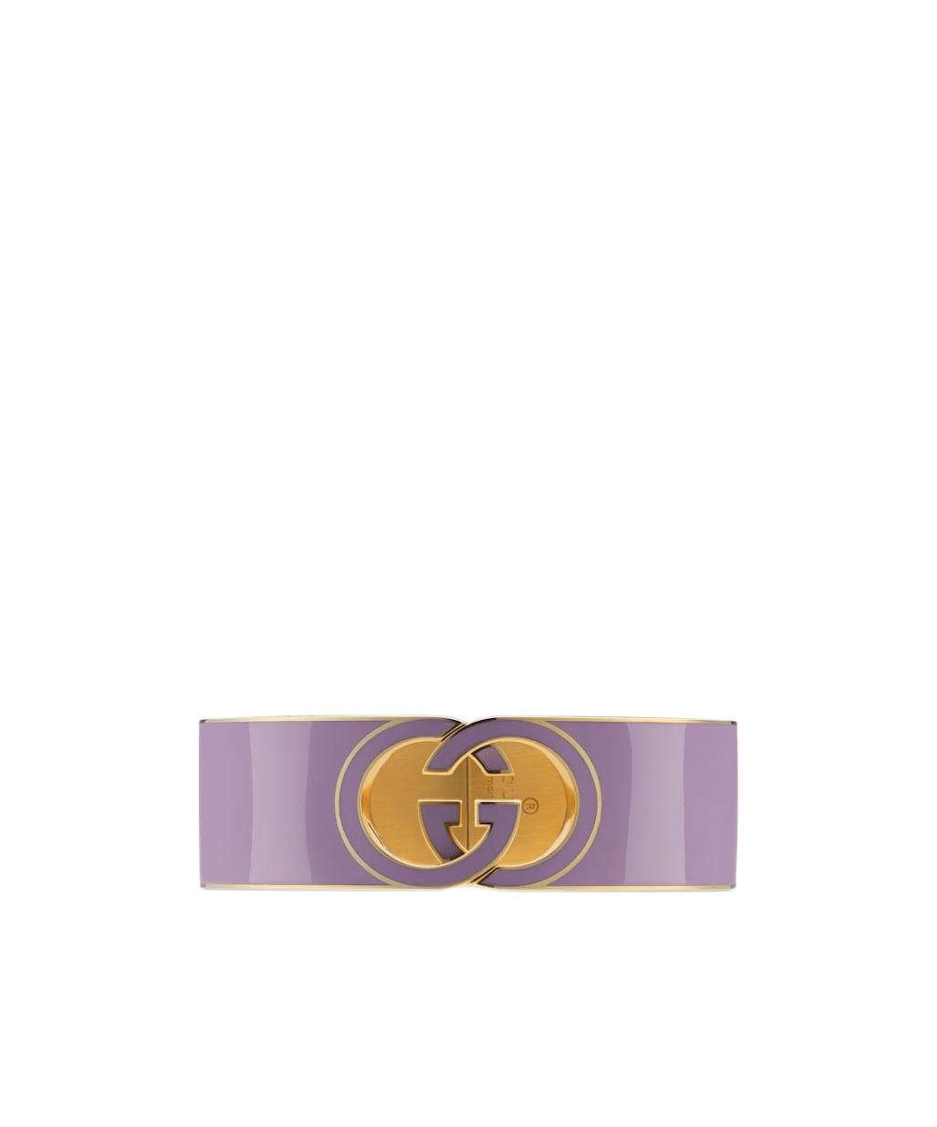 Gucci Interlocking Enamel Cuff Bracelet In Purple