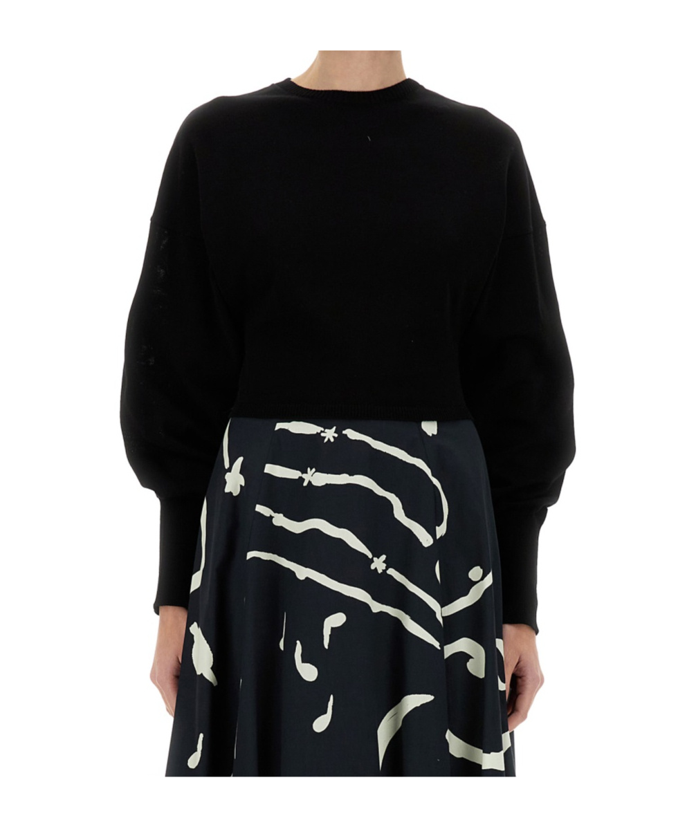 Alysi Cropped Shirt In Black