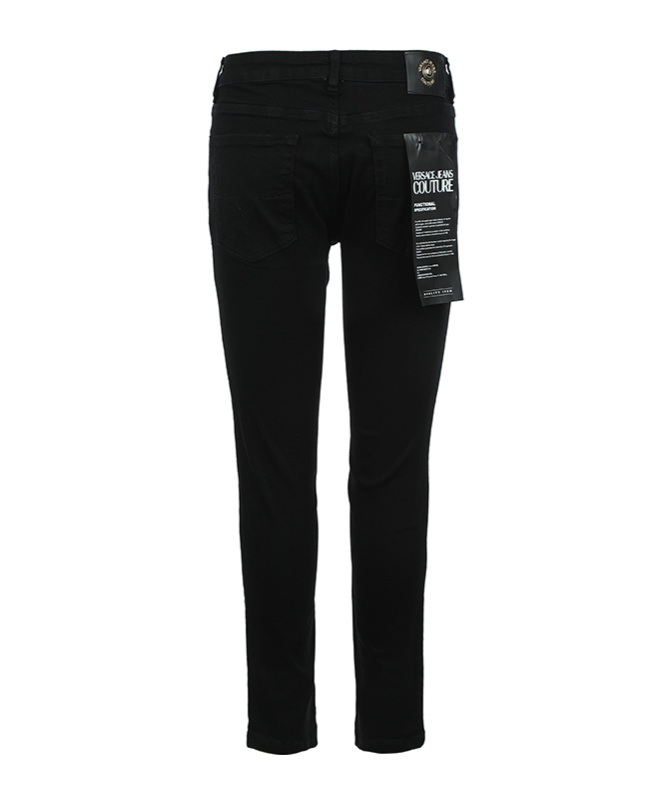Versace Jeans Belt-loop Jeans In Black