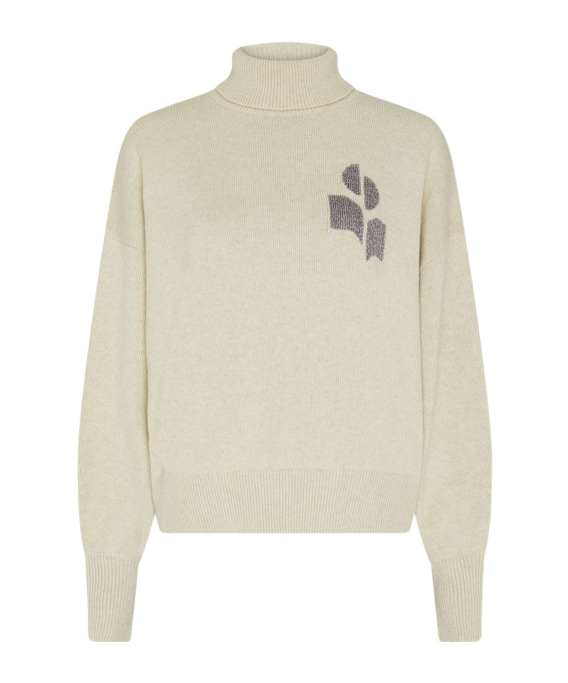 Isabel Marant Étoile Nash Turtleneck Sweater In Light Gray/silver