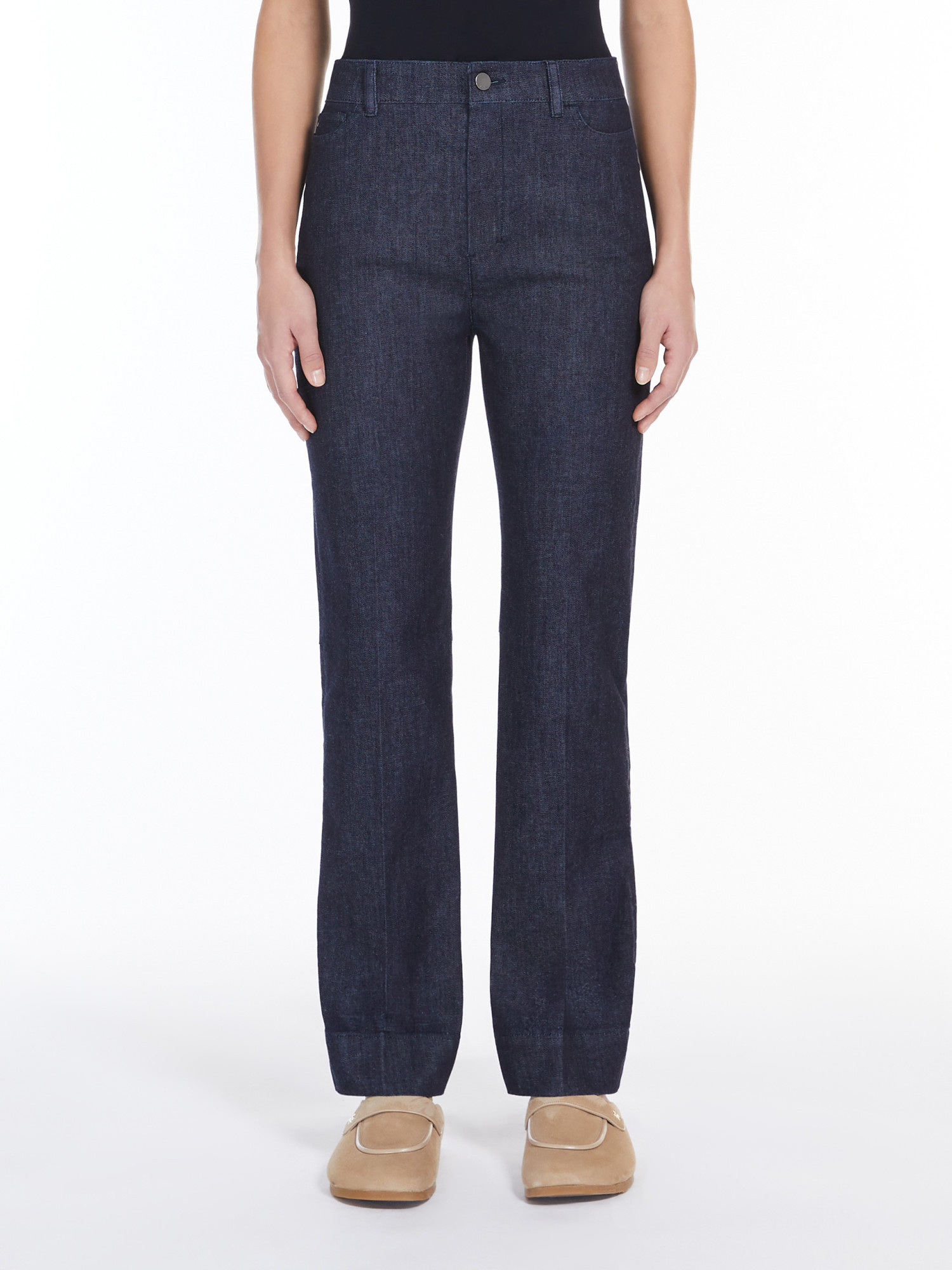 Max Mara Denim Jeans In Black