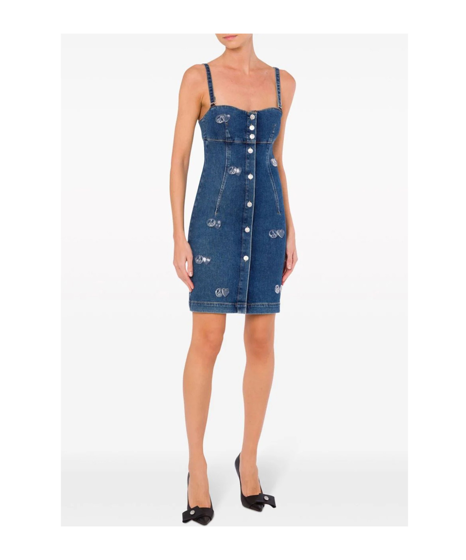 Moschino Jeans Denim Dress In Blue