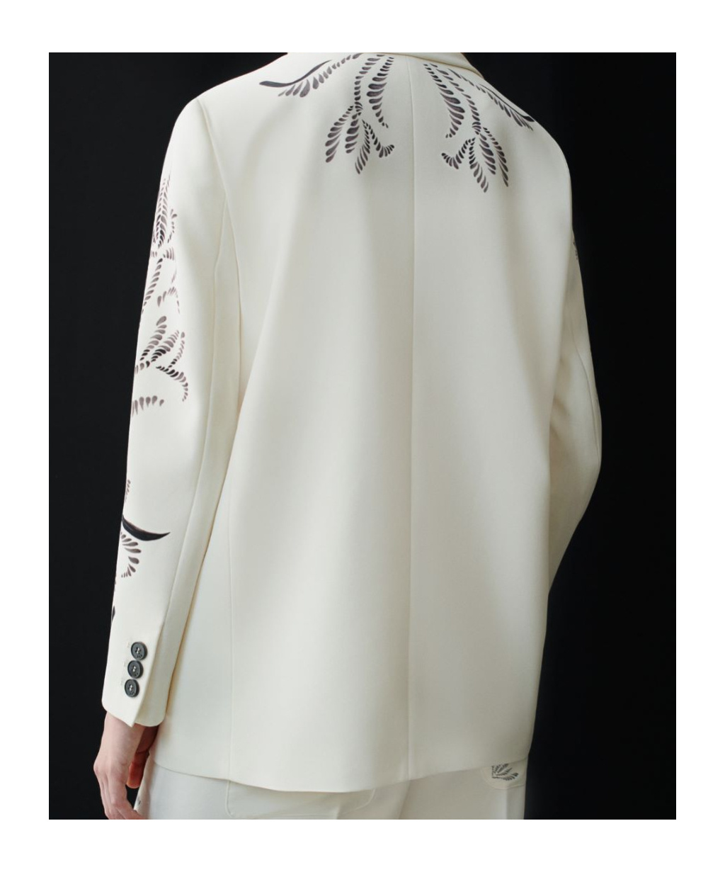 Marella Art.365 Luciana Printed Blazer In White