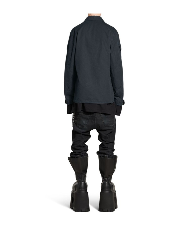 Balenciaga Long-sleeved Shirt In Black
