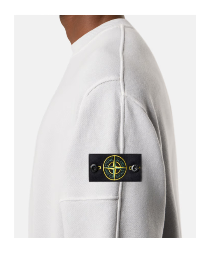 Stone Island Compass-badge Sweatshirt In White