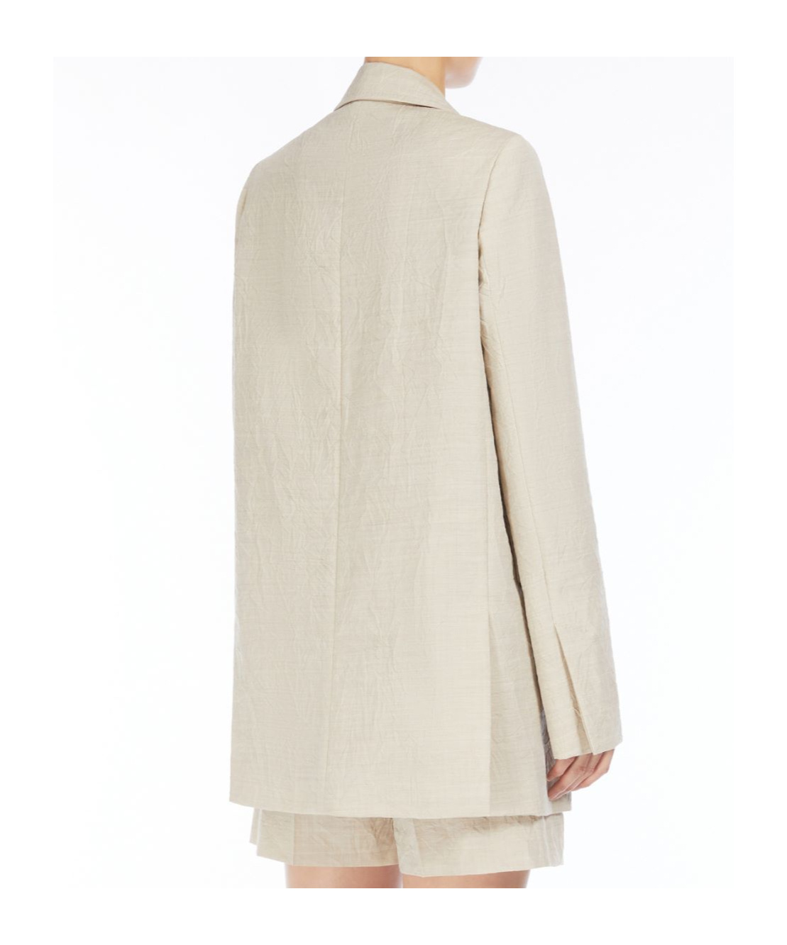 Max Mara Long-sleeved Suit Coat In Nude