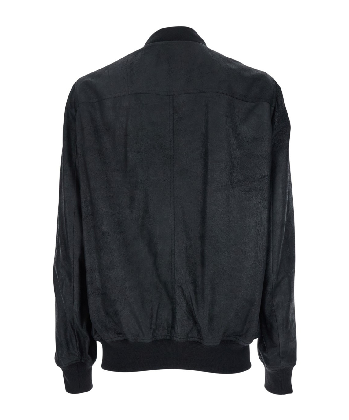 Rick Owens 'bauhaus Flight' Black Bomber Jacket With Zipped Pockets On The Front In Leather Man In Black