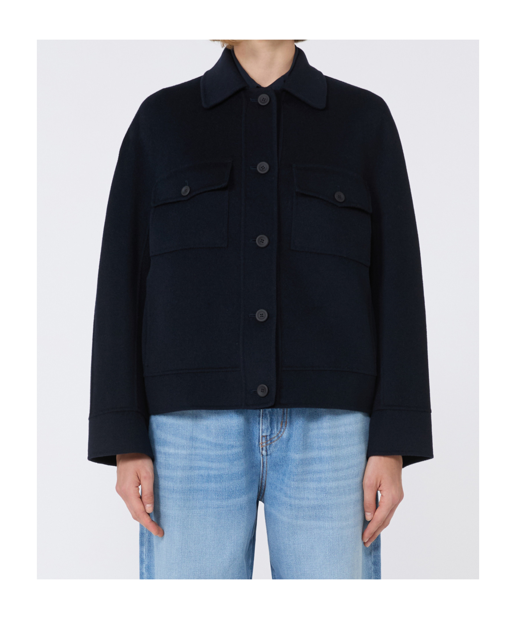 Max Mara Long Sleeve Casual Jacket In Black