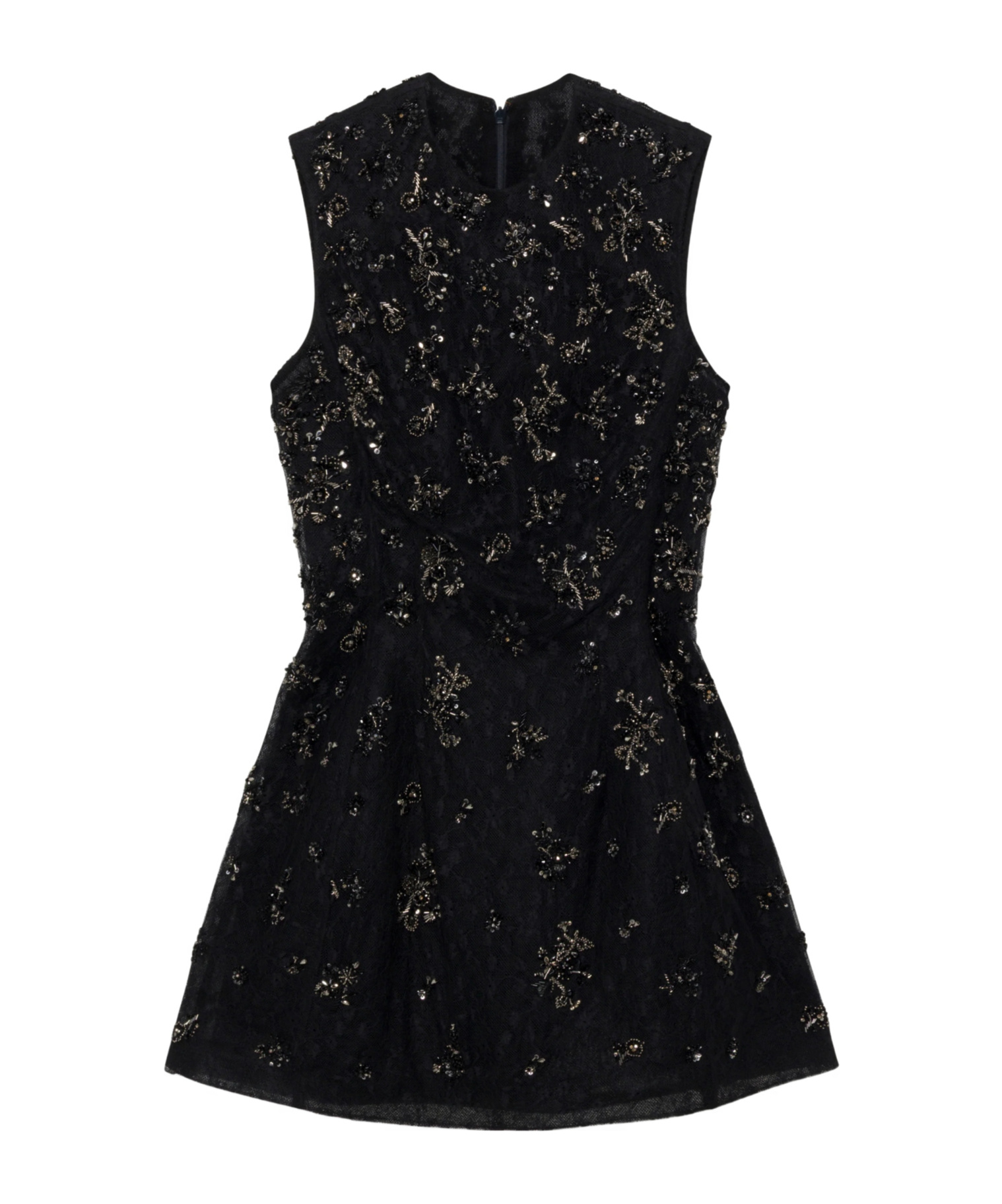 Simkhai Evelina Crystal-embellished Lace Mini Dress In Black