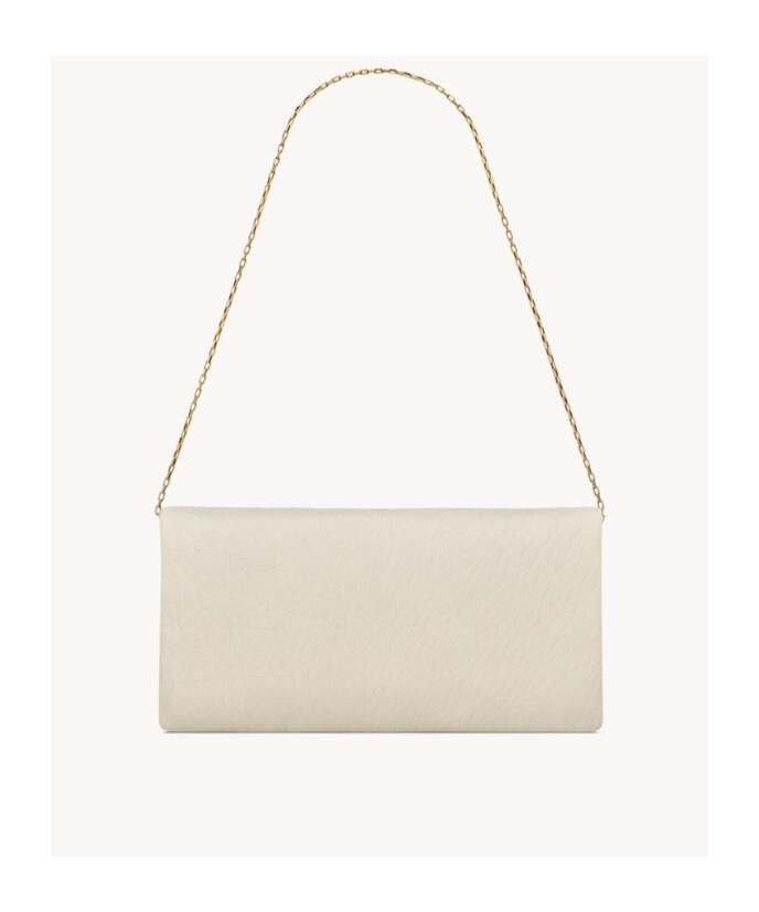 Saint Laurent Small Logo Shoulder Bag In Nude
