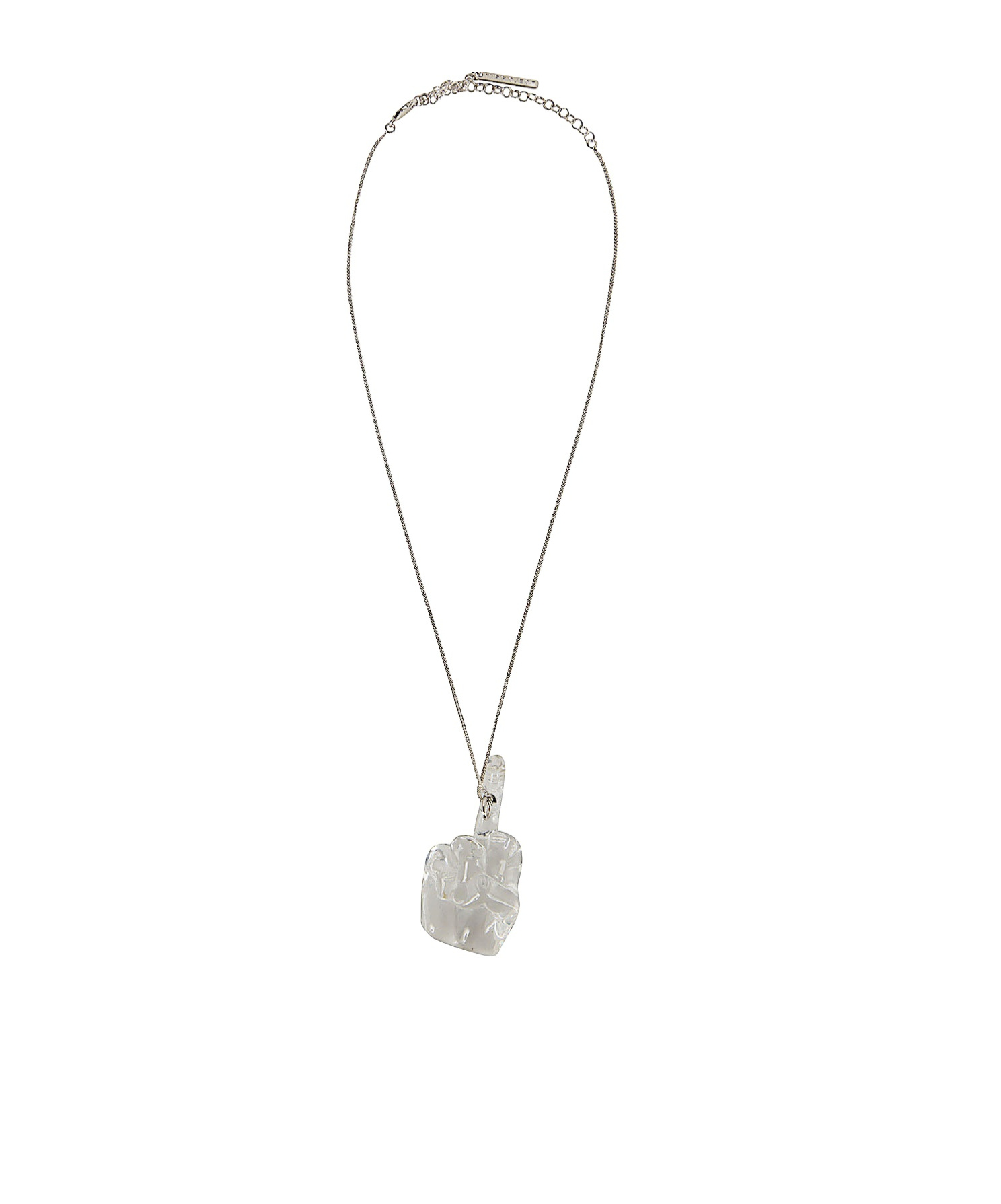 Y/project Finger Motif-pendant Necklace In Gray