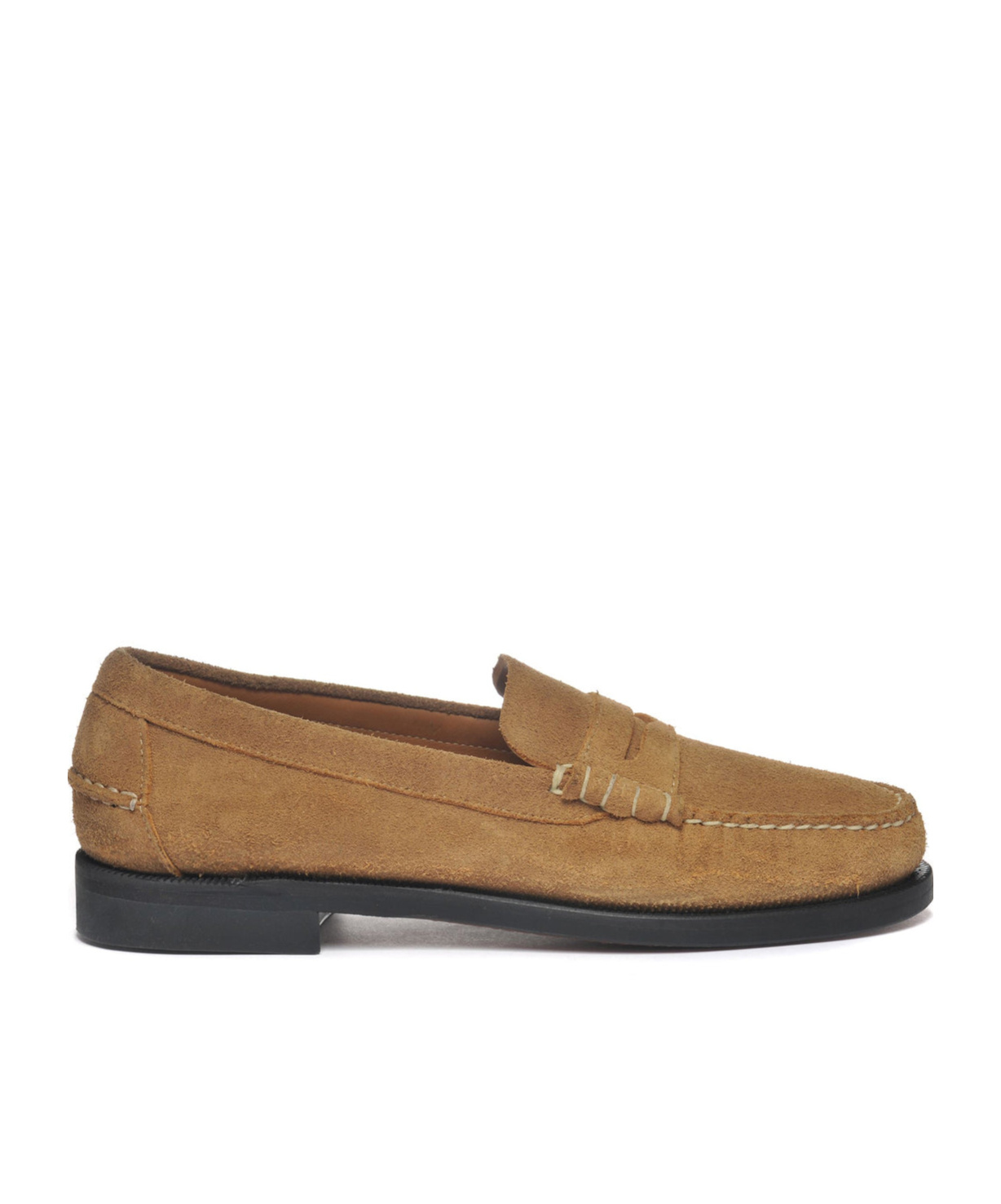 Sebago Mocassini Dan Flesh Out In Pelle Scamosciata Cammello Uomo In Beige Camel