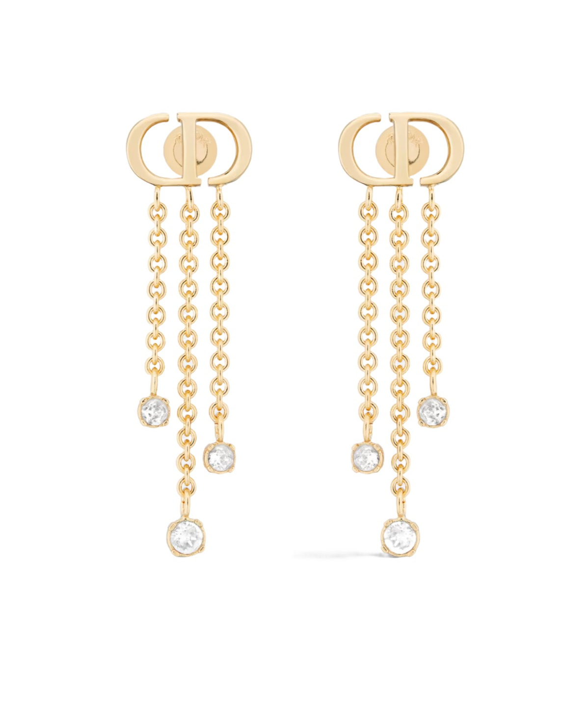 Dior Small Cd Treasure Earrings In Gold