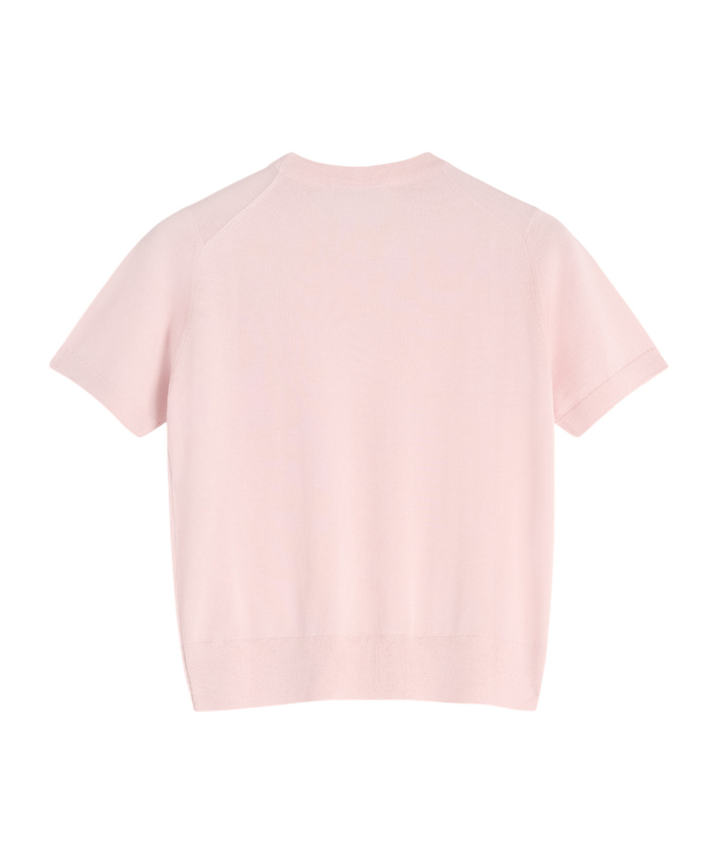 Maison Kitsuné Regular Short Sleeve Sweater With Fox Baby Patch In Pink