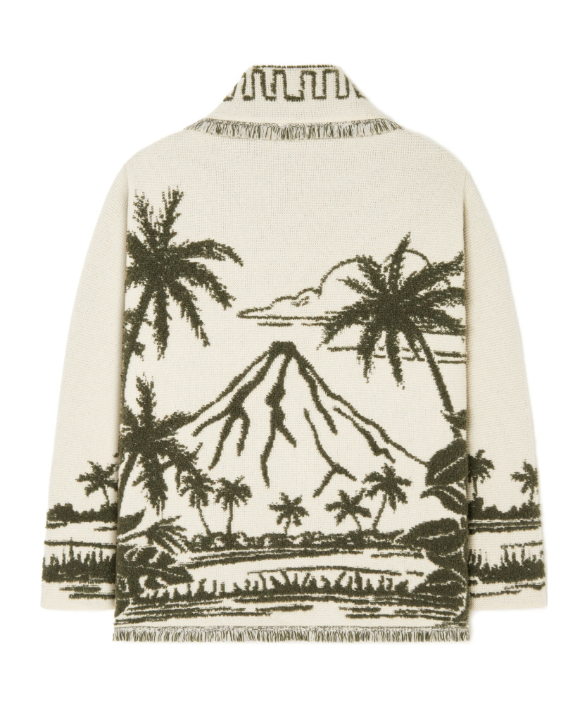 Alanui Palm-tree Fringed Cardigan In Multi