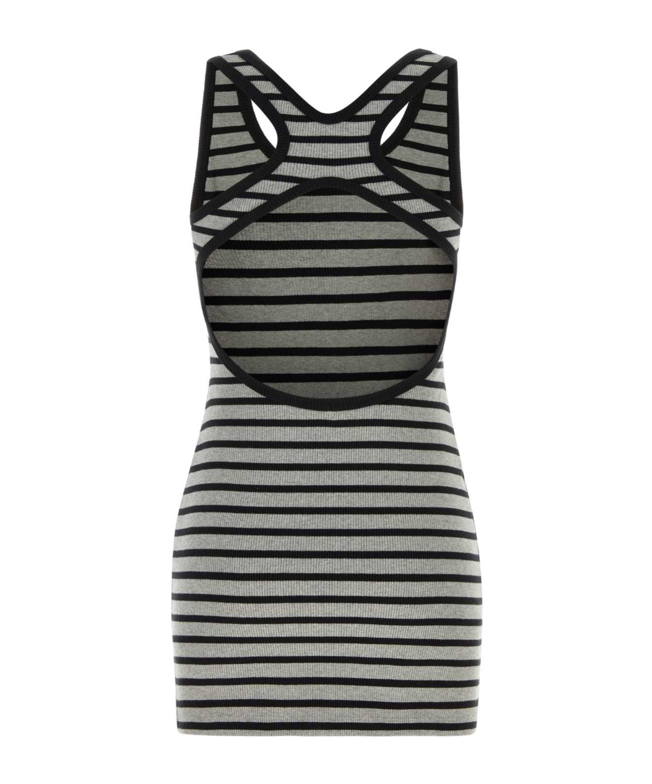 Miu Miu Striped Ribbed Mini Dress