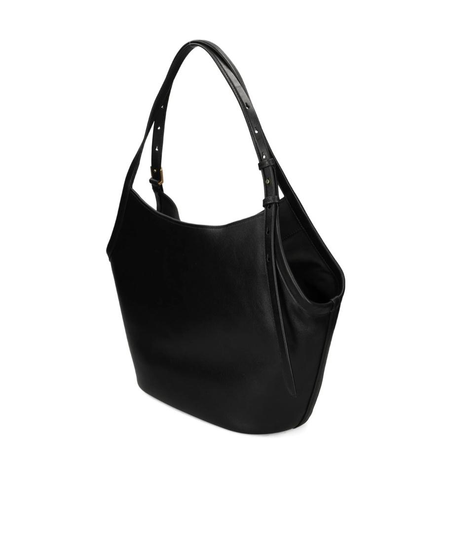 Kate Spade Deco Tulip Leather Belt Tote Bag In Black