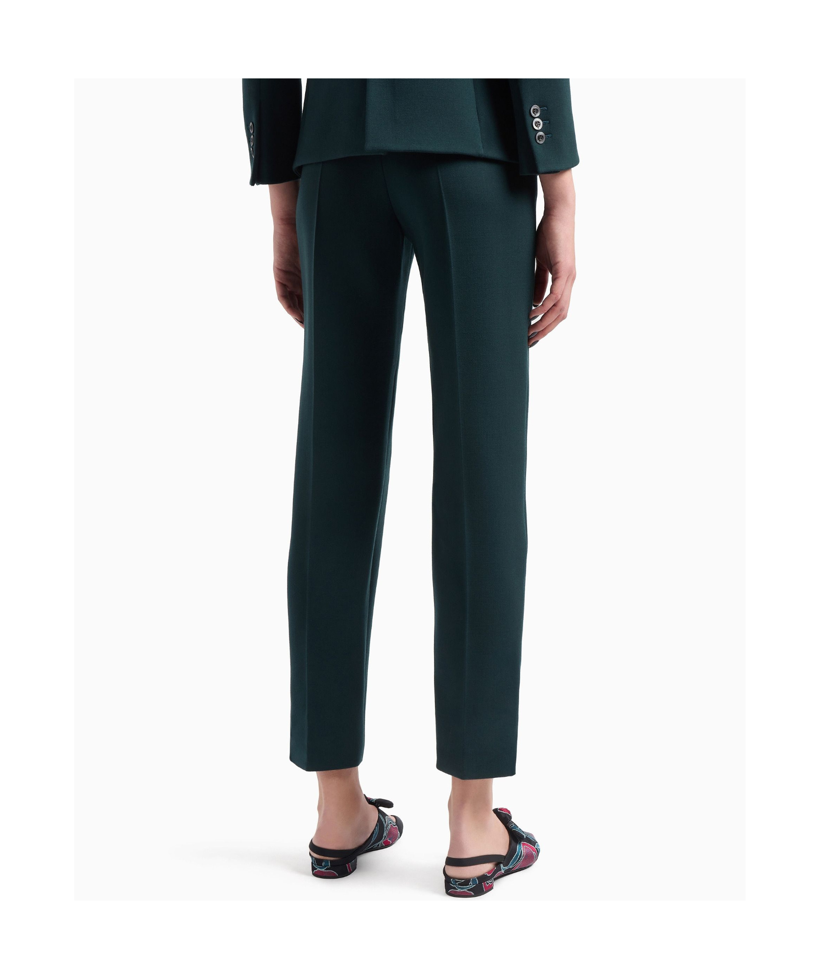 Giorgio Armani Wool Straight Pants In Black