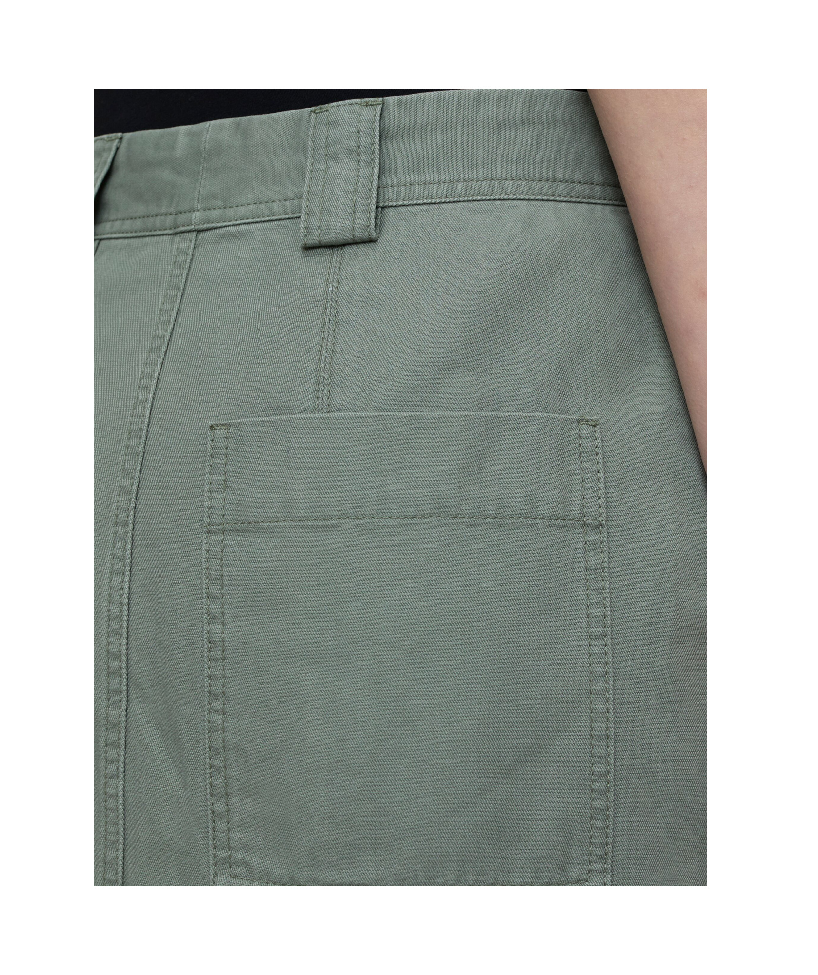 Shop Closed Cotton Midi Skirt In Gray