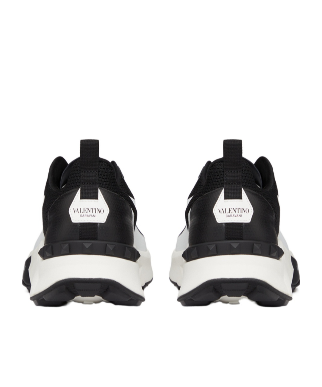 Valentino True Act Leather-trimmed Mesh And Rubber Sneakers In White