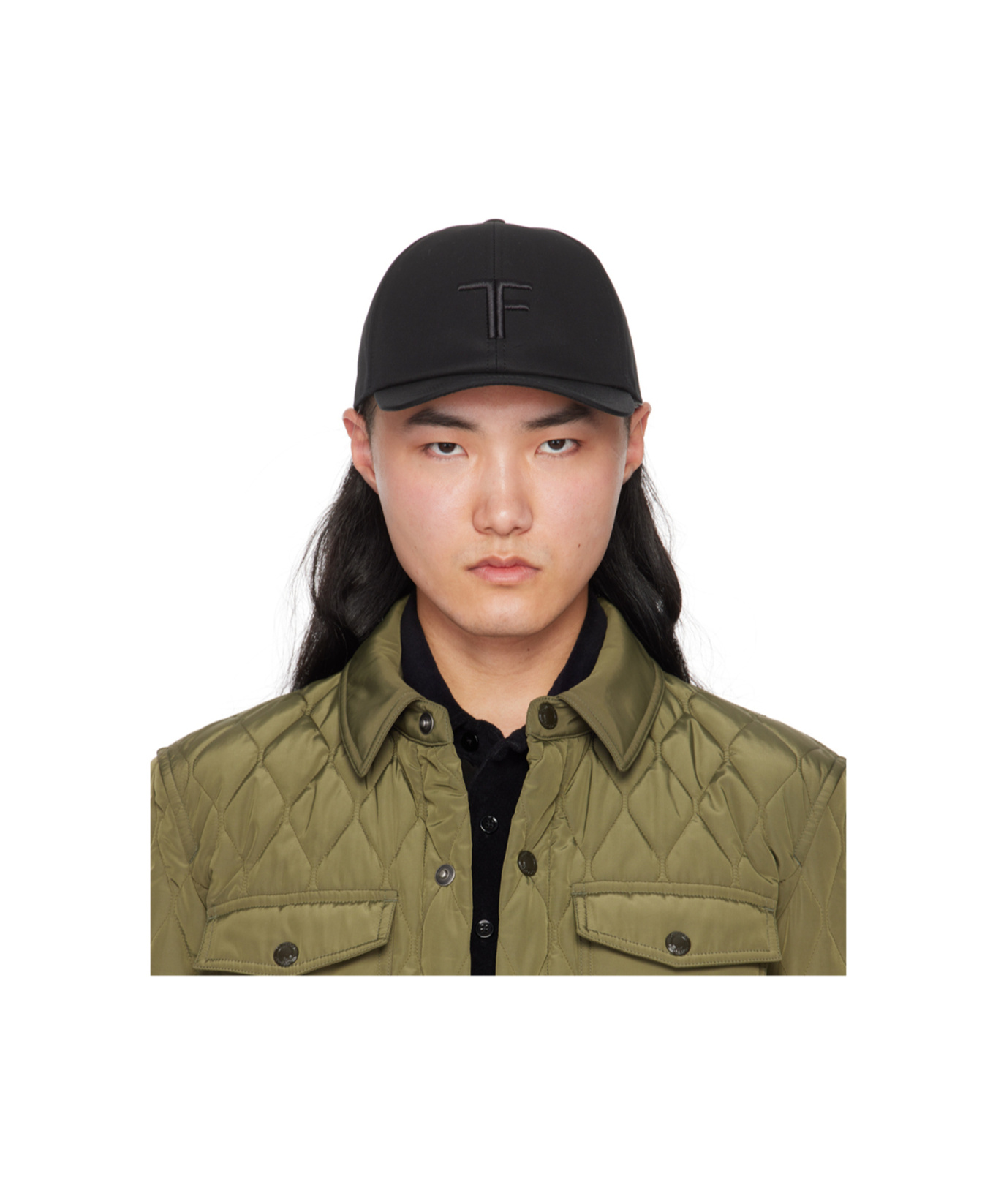 Shop Tom Ford Logo Embroidery Baseball Cap In Green