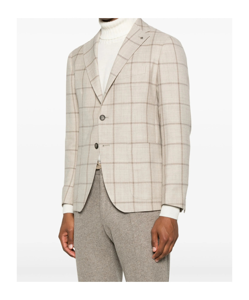 Tagliatore Long-sleeved Suit Jacket In Neutral