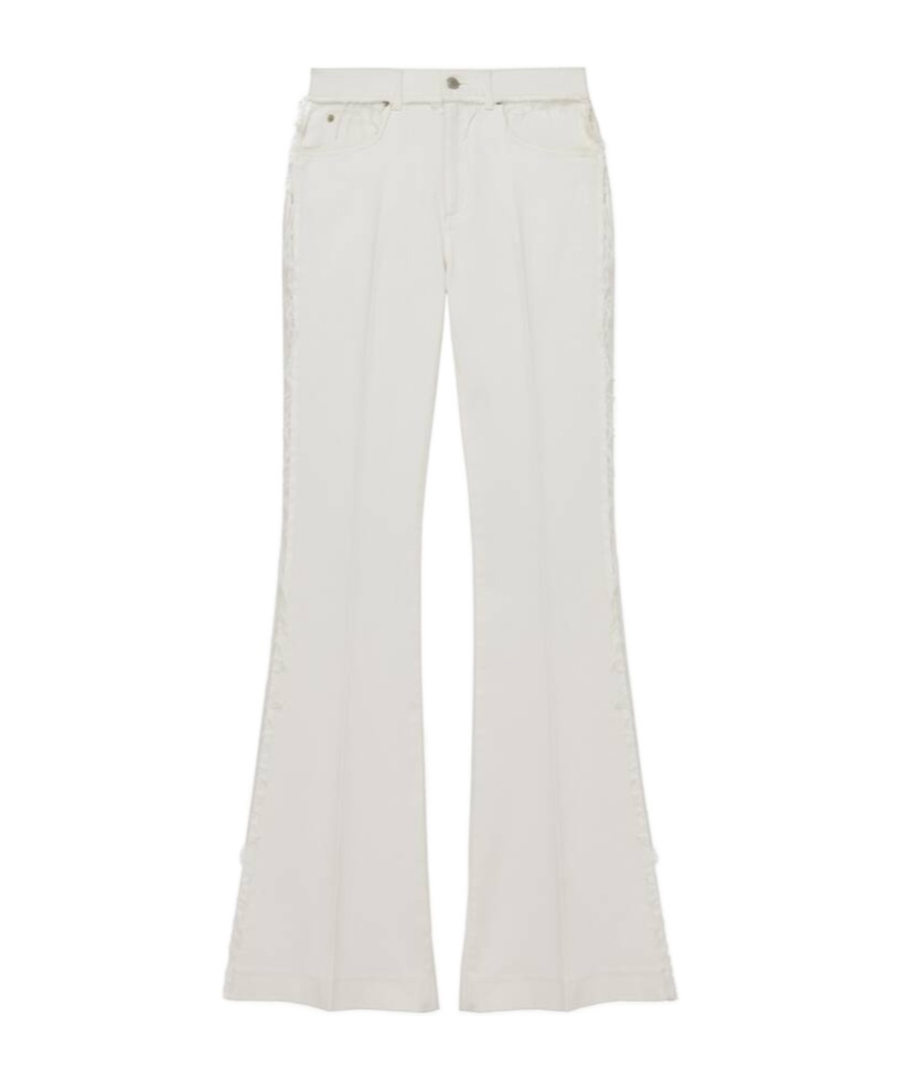 Alexander Mcqueen High-rise Bootcut Jeans In Optic White