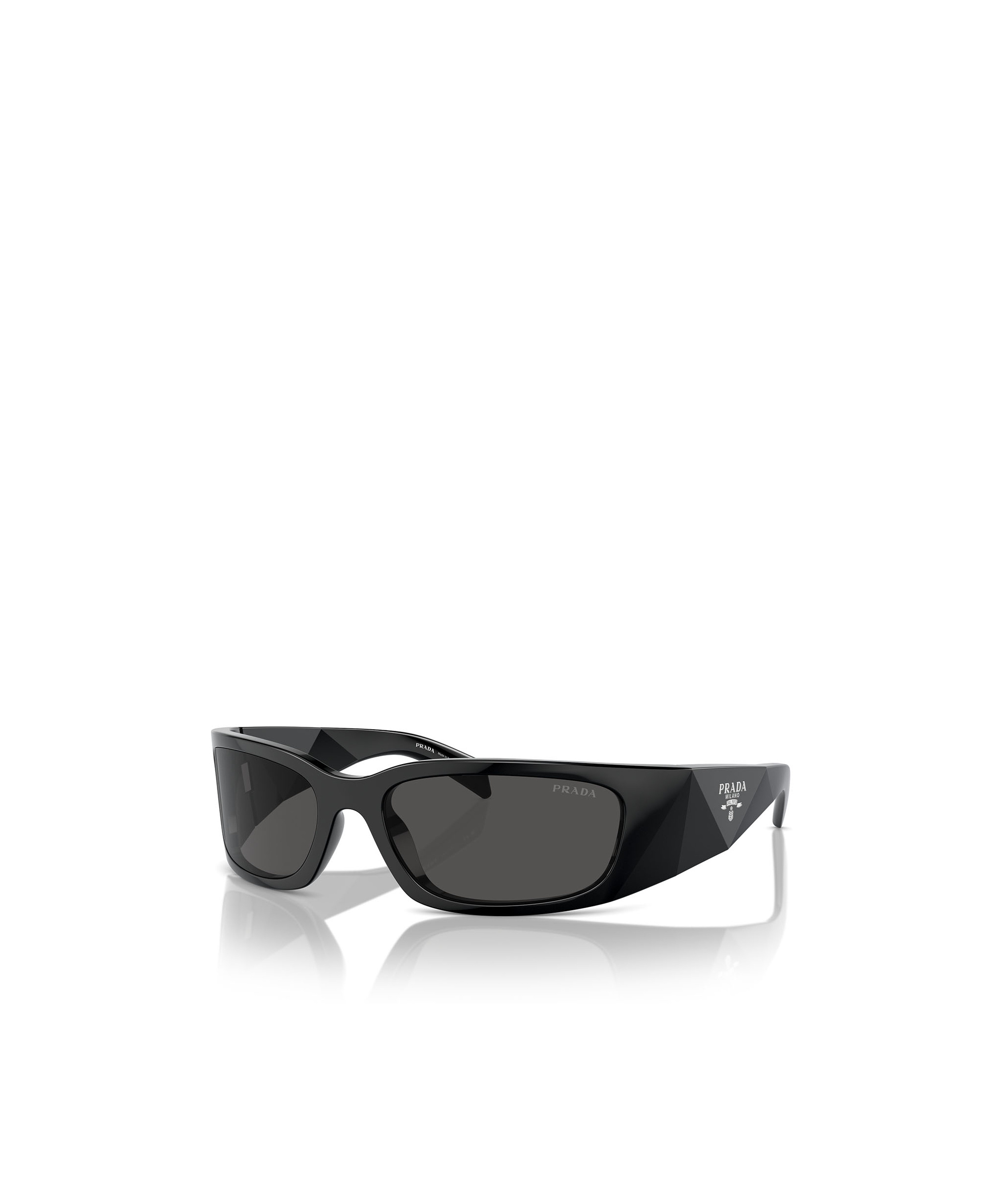 Prada Eyewear Butterfly Frame Sunglasses In Black