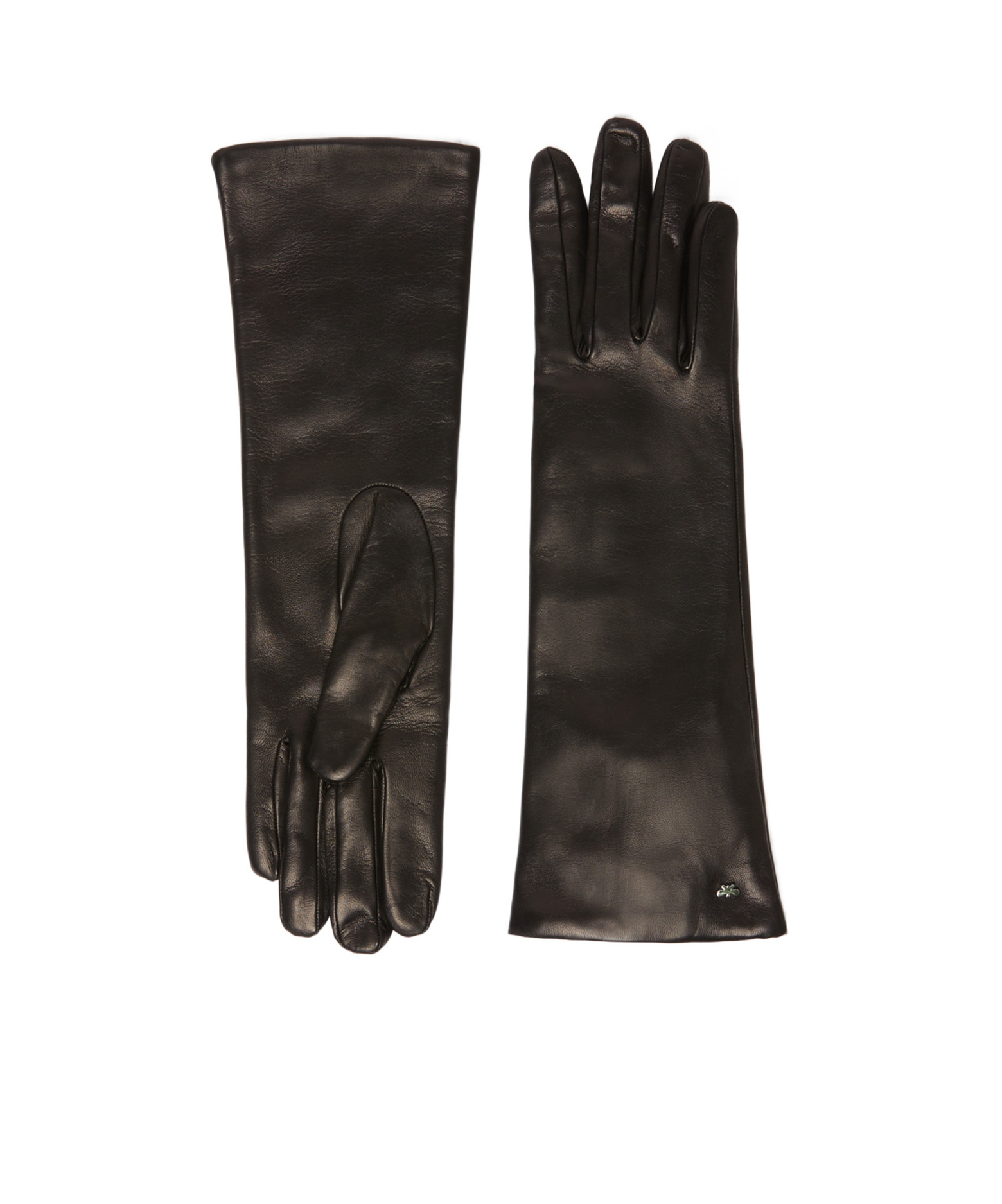 Weekend Max Mara Medium-length Nappa Leather Gloves In Black