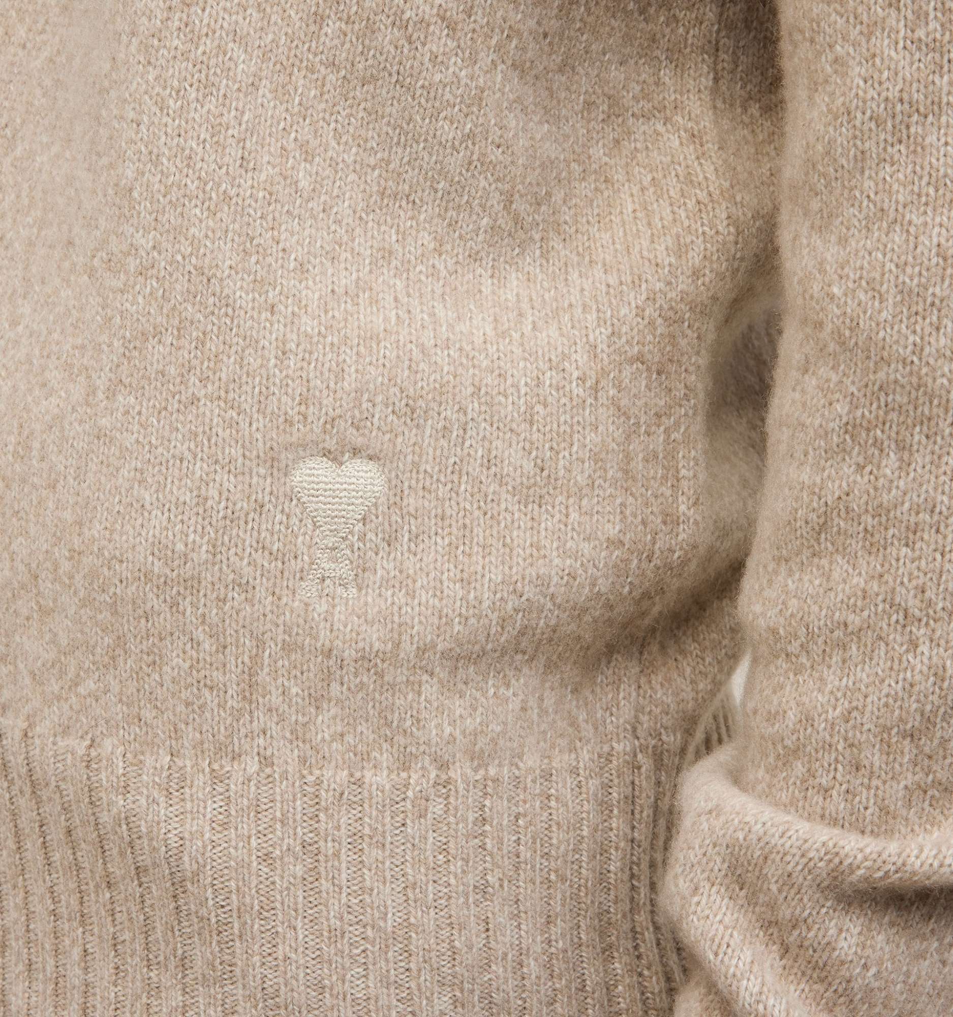 AMI ALEXANDRE MATTIUSSI AMI PARIS LOGO EMBROIDERED CREWNECK JUMPER