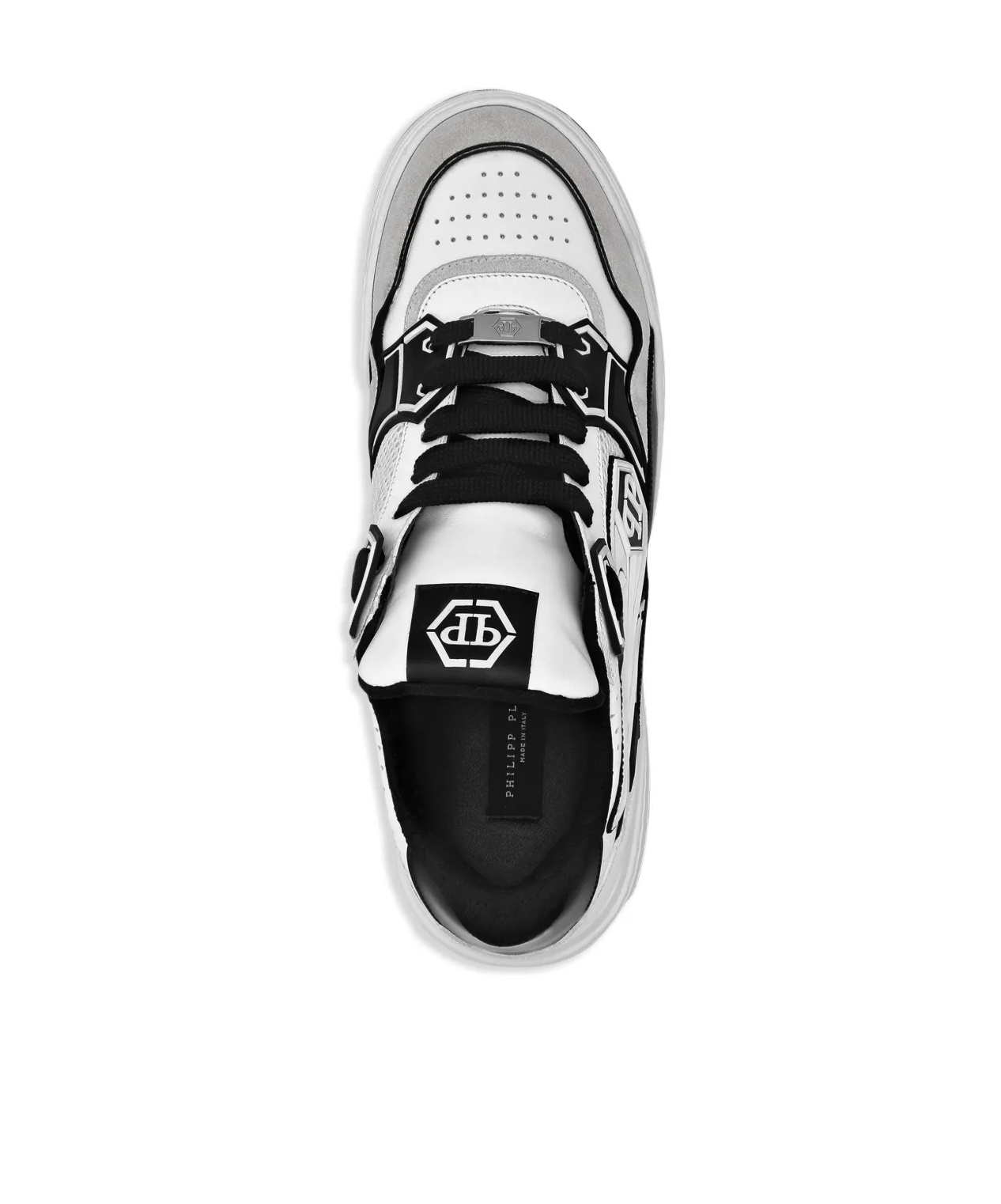 Philipp Plein Hexagon Rhinestone-embellished Sneakers In White
