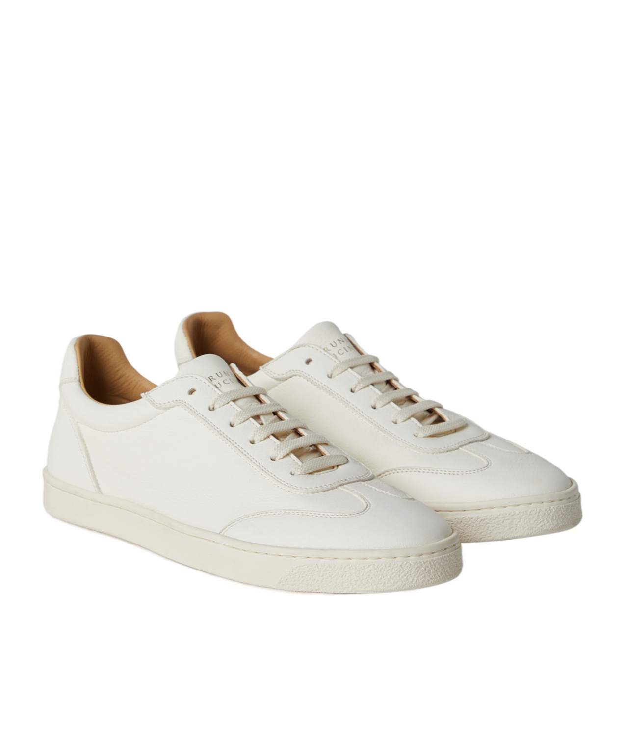 Brunello Cucinelli Essential Leather Sneakers In White