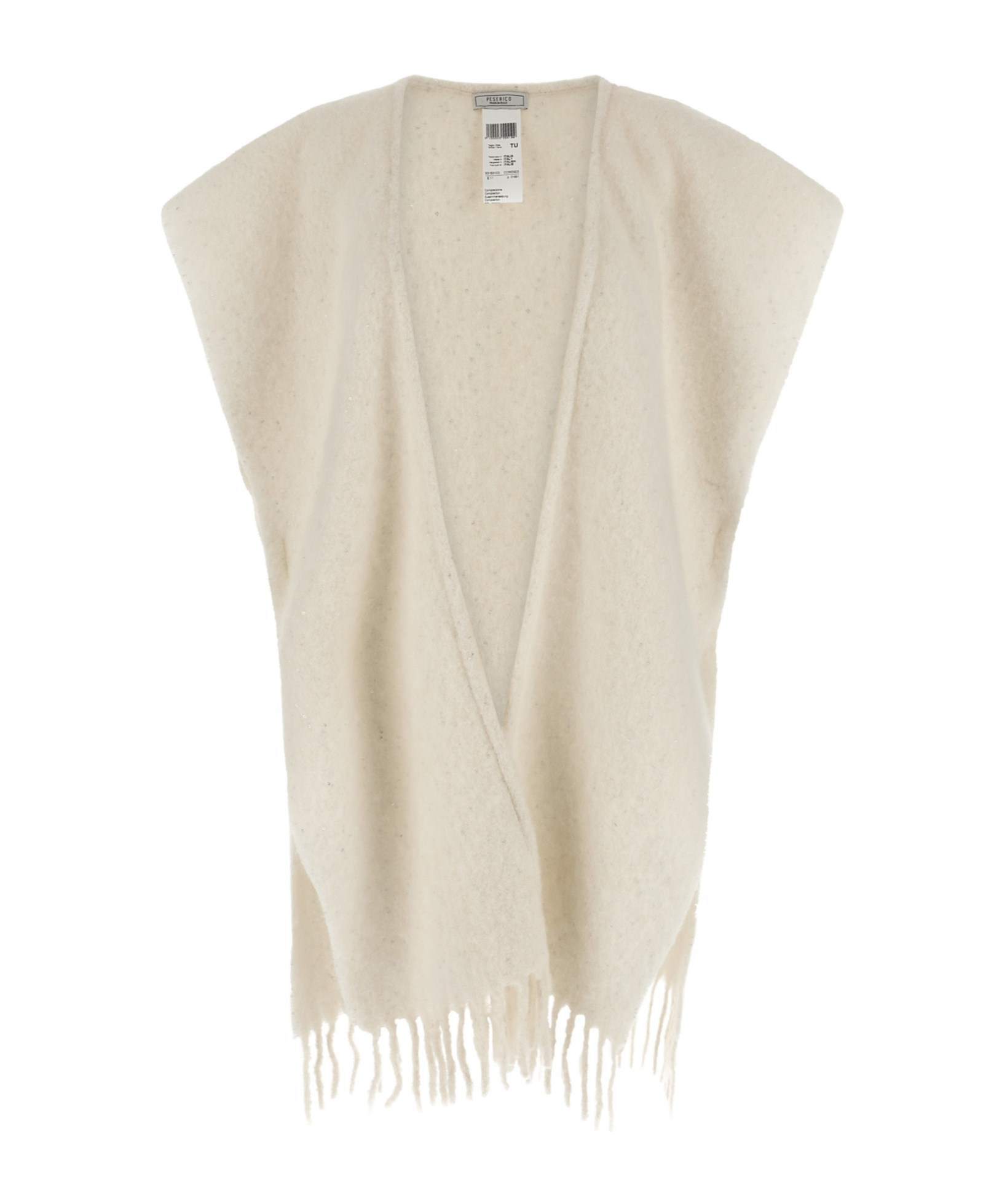 Peserico Circular Gauze Cape In Brown