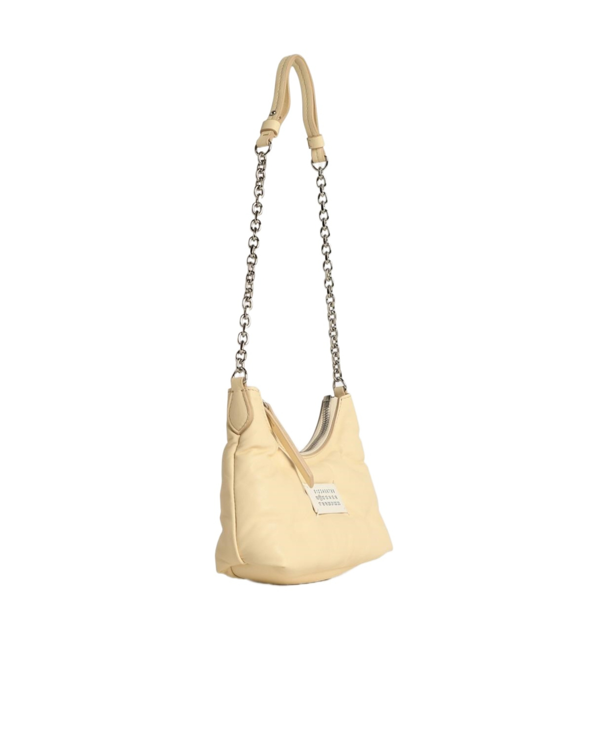 Maison Margiela Micro Hobo Shoulder Bag With Chain Strap In Nude