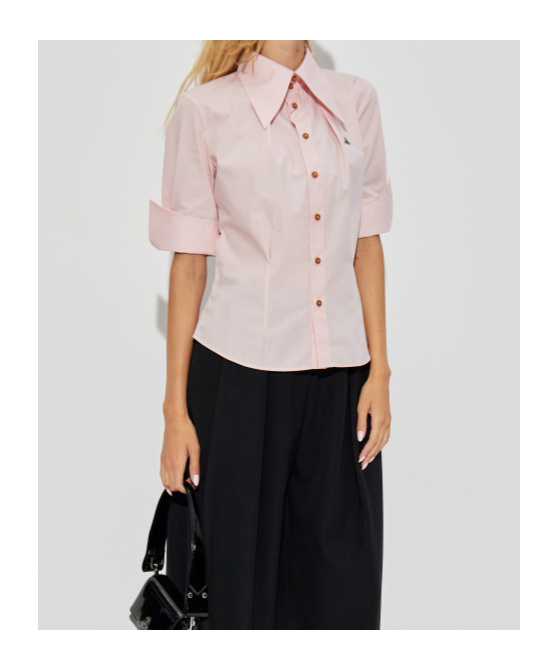 Vivienne Westwood Orb-embellished Button-down Shirt In Pink