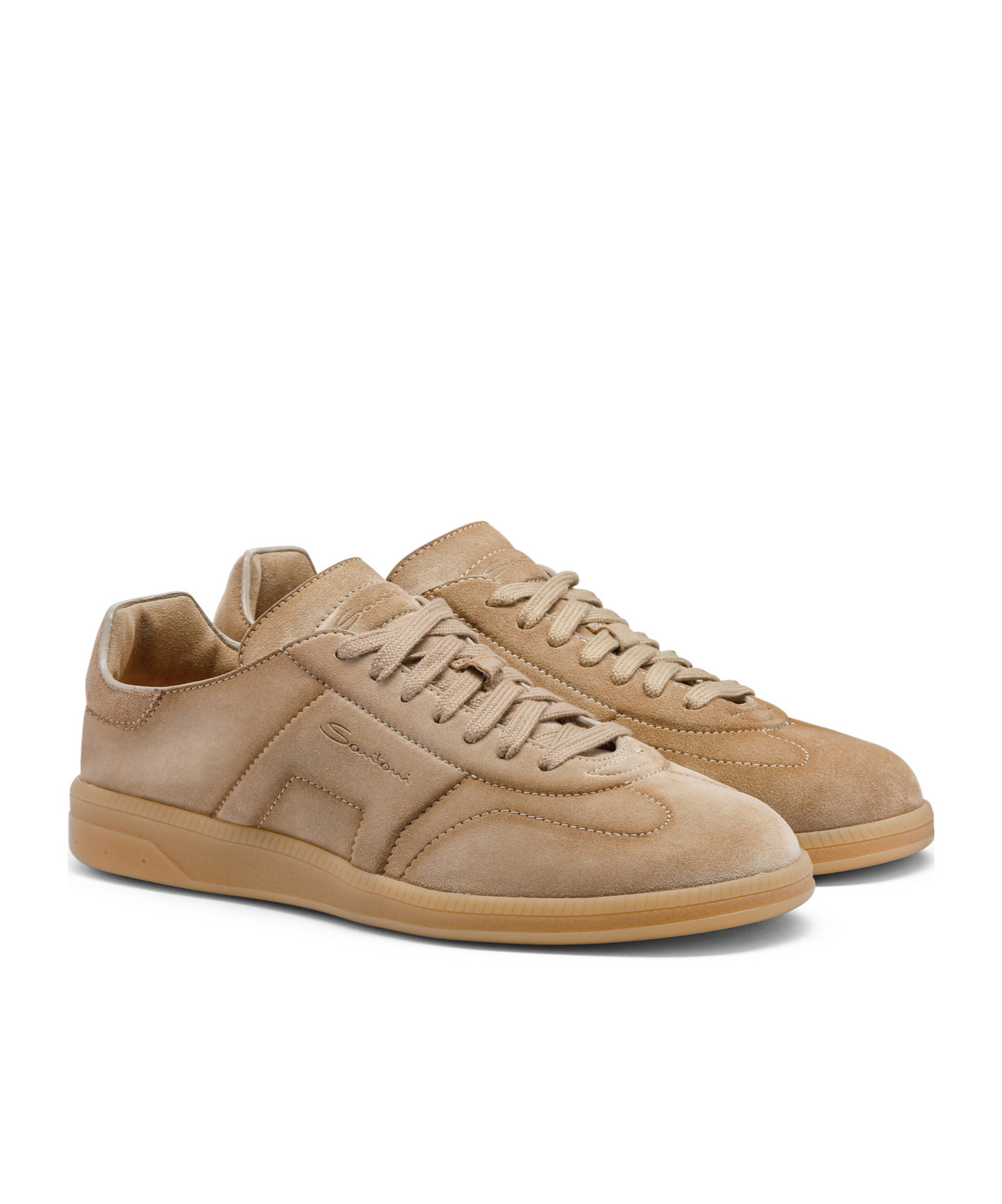 Santoni Soft Leather Sneakers For Casual Style