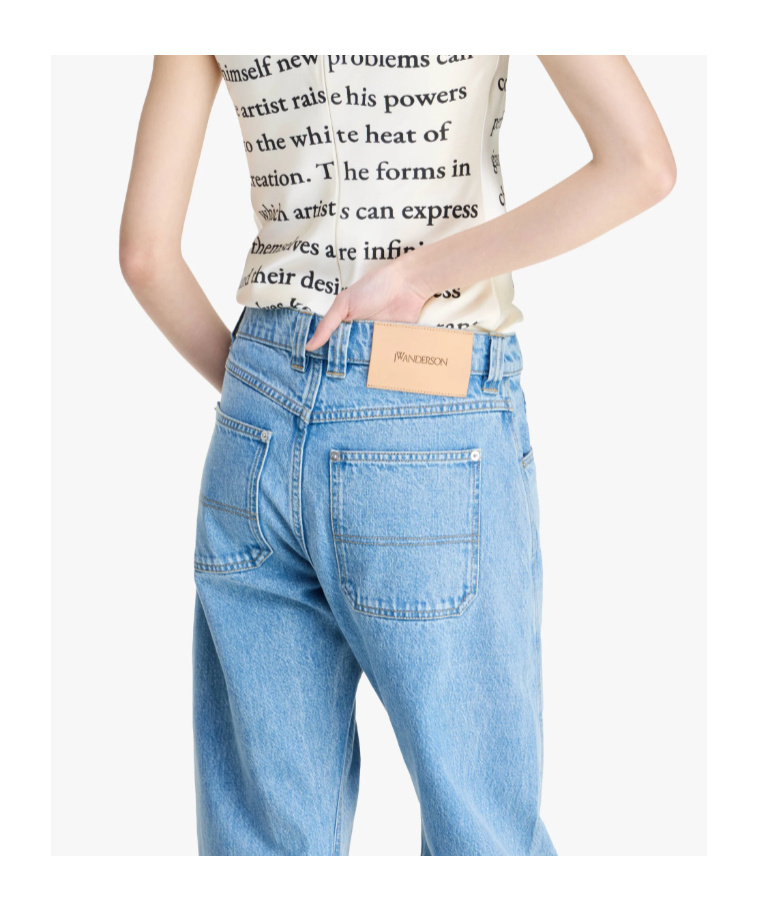 Jw Anderson Twisted Slim-fit Jeans In Blue