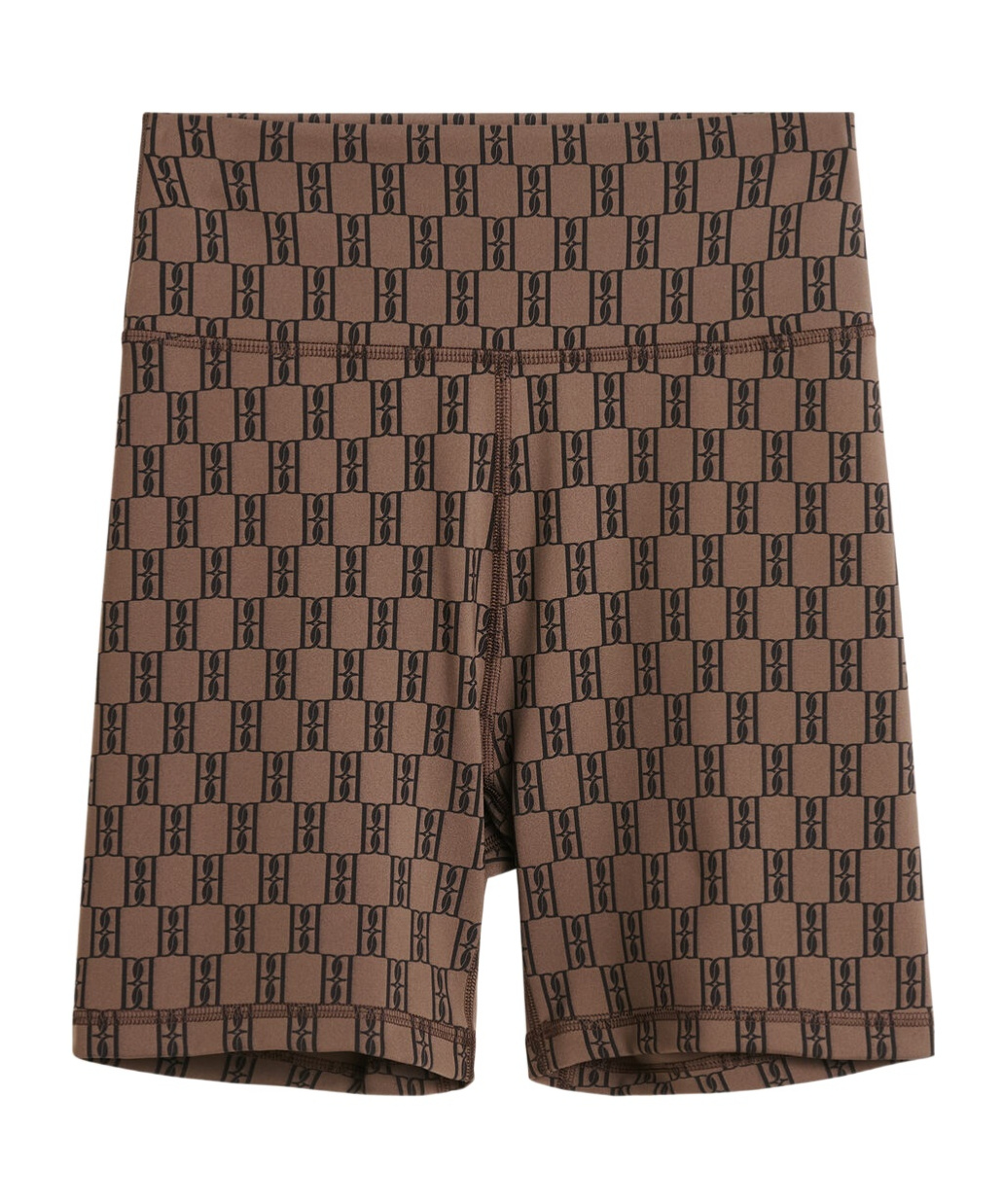 By Malene Birger Siola Monogram-print Cycling Shorts In Brown