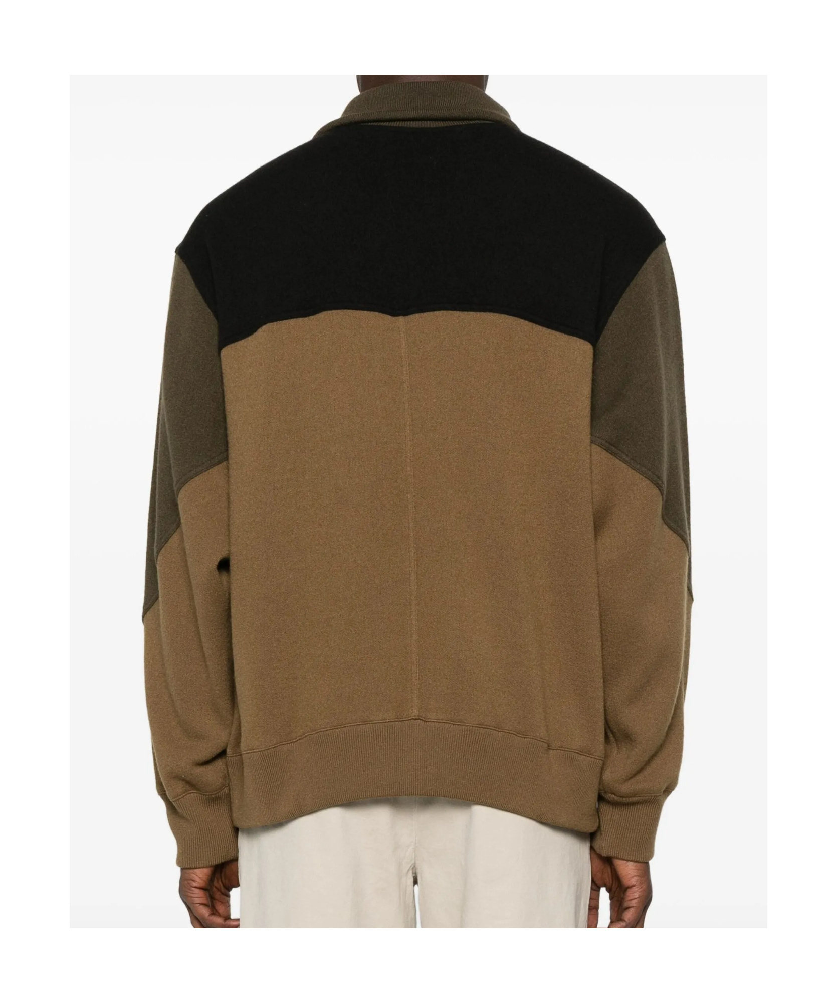 Emporio Armani Colour-block Zip-up Sweatshirt In Multi