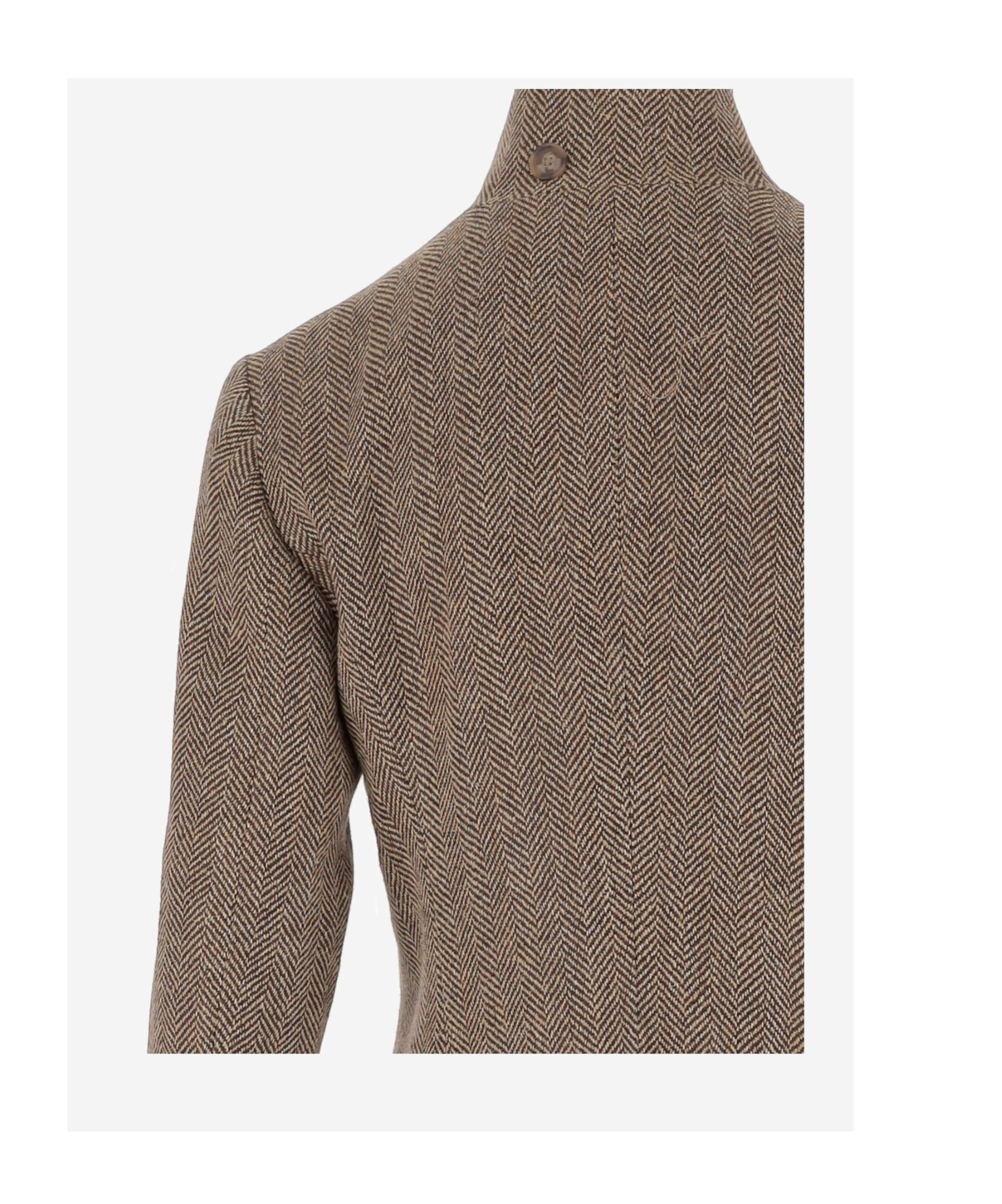 Polo Ralph Lauren Linen-blend Jacket With Stand-up Collar In Gray