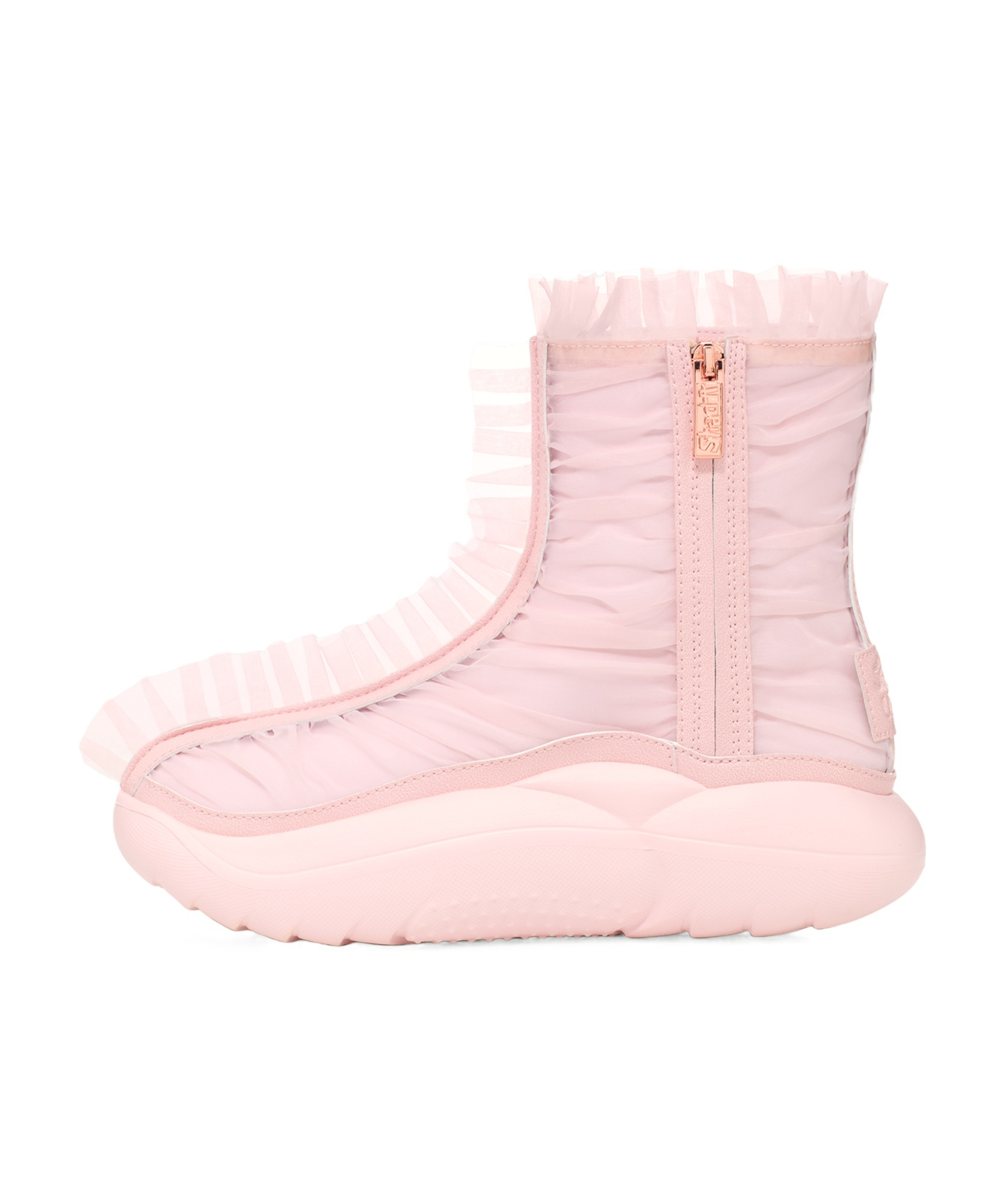 Ugg Frilly Ankle Boots In Pink