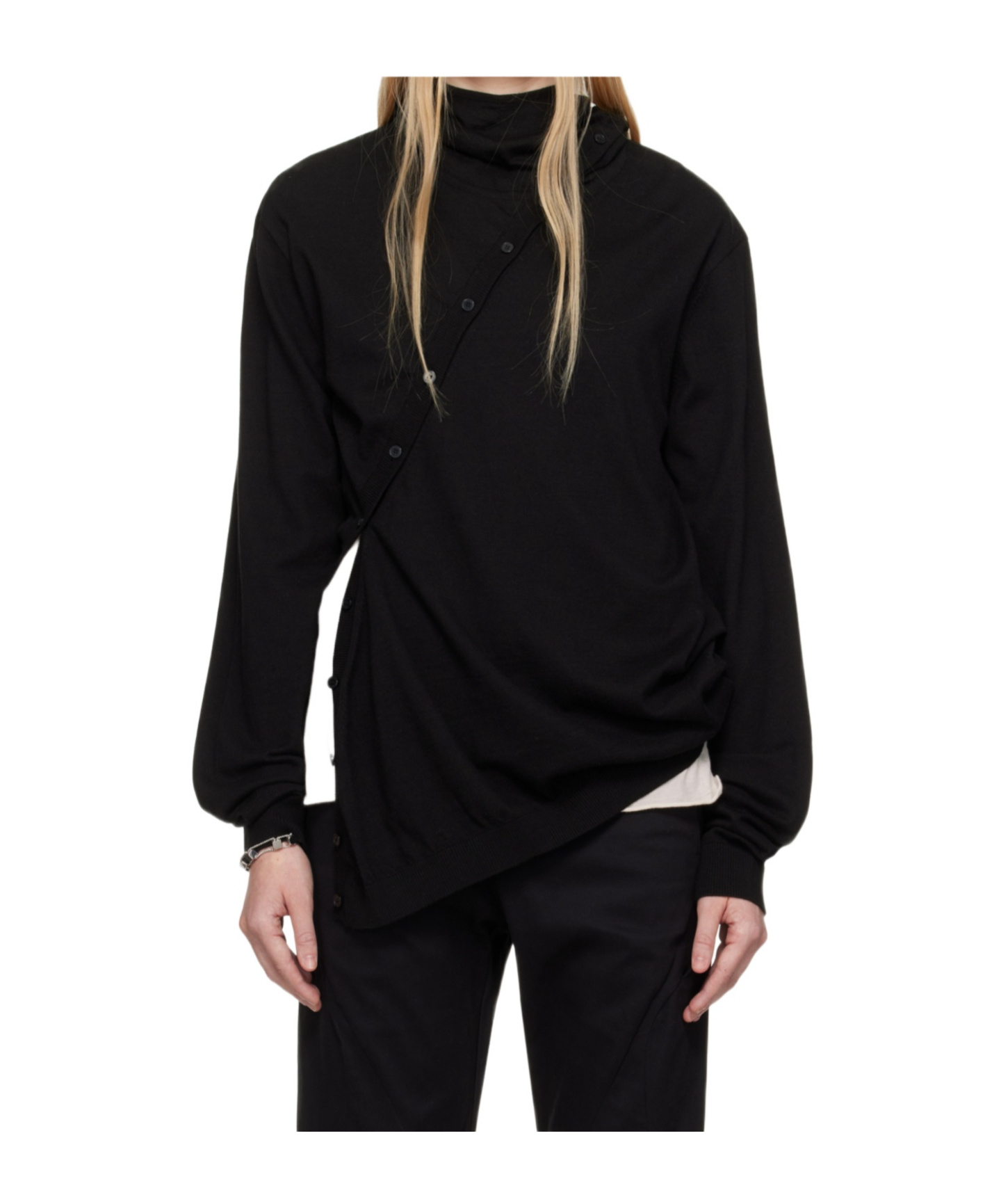 Post Archive Faction (paf) Center Knit Hooded Sweater