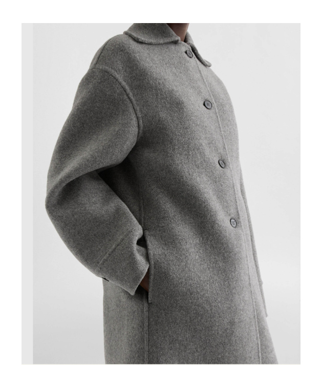 Jil Sander Single-breasted Oversized Coat In Gray