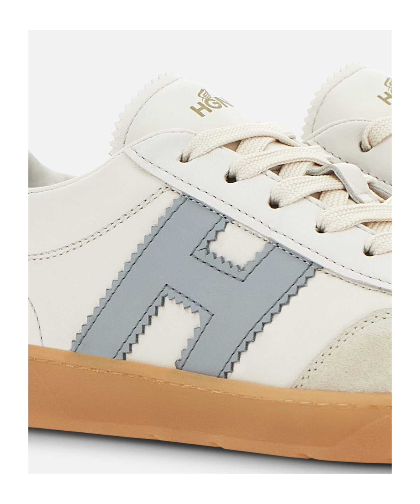Hogan Cool Suede-trimmed Leather Sneakers In White